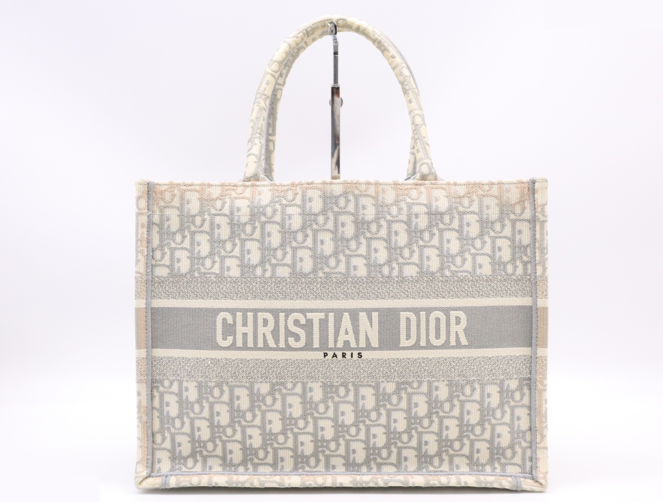 50-MA-0272 Canvas Oblique Book Tote Blue Gray
