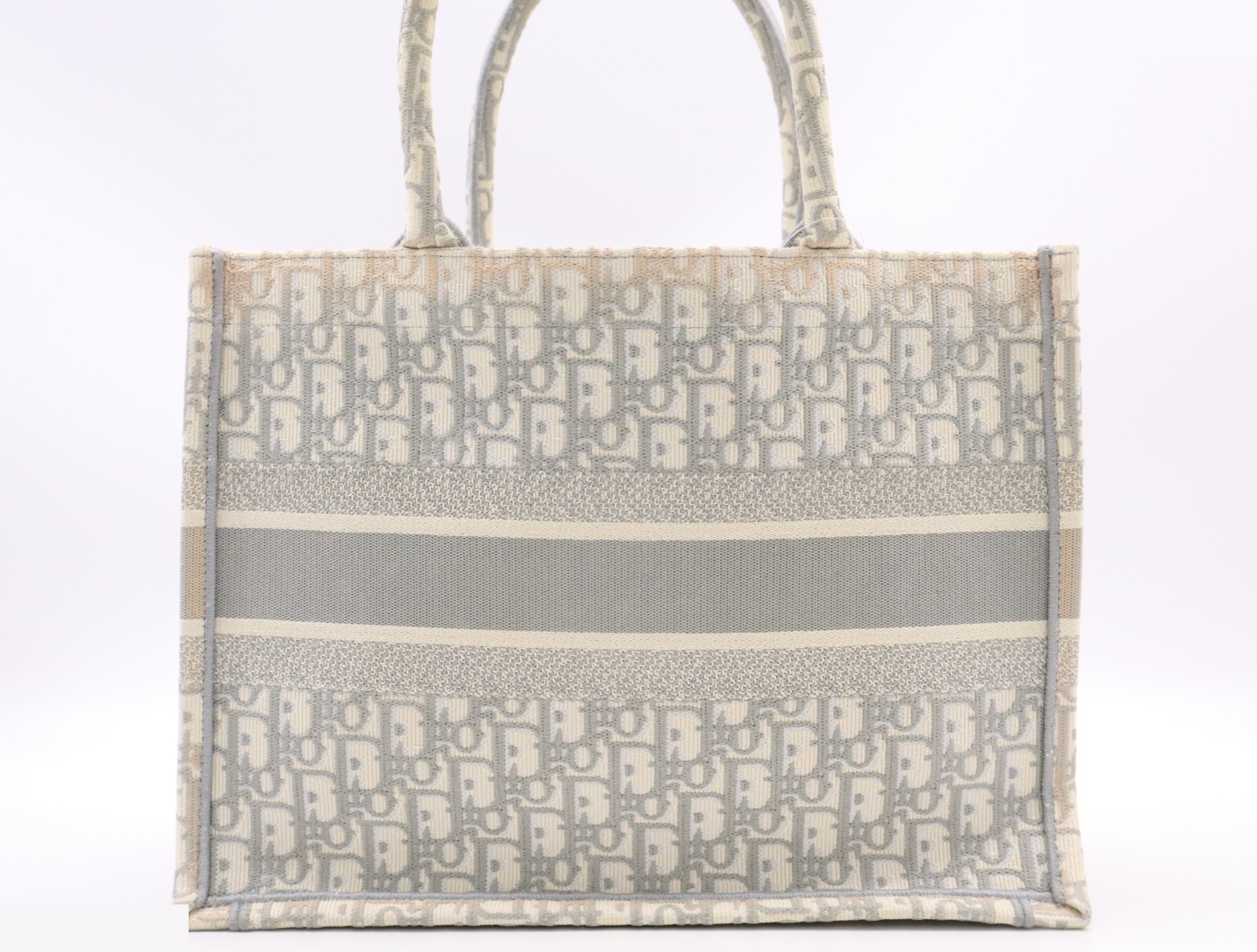 50-MA-0272 Canvas Oblique Book Tote Blue Gray — view 2