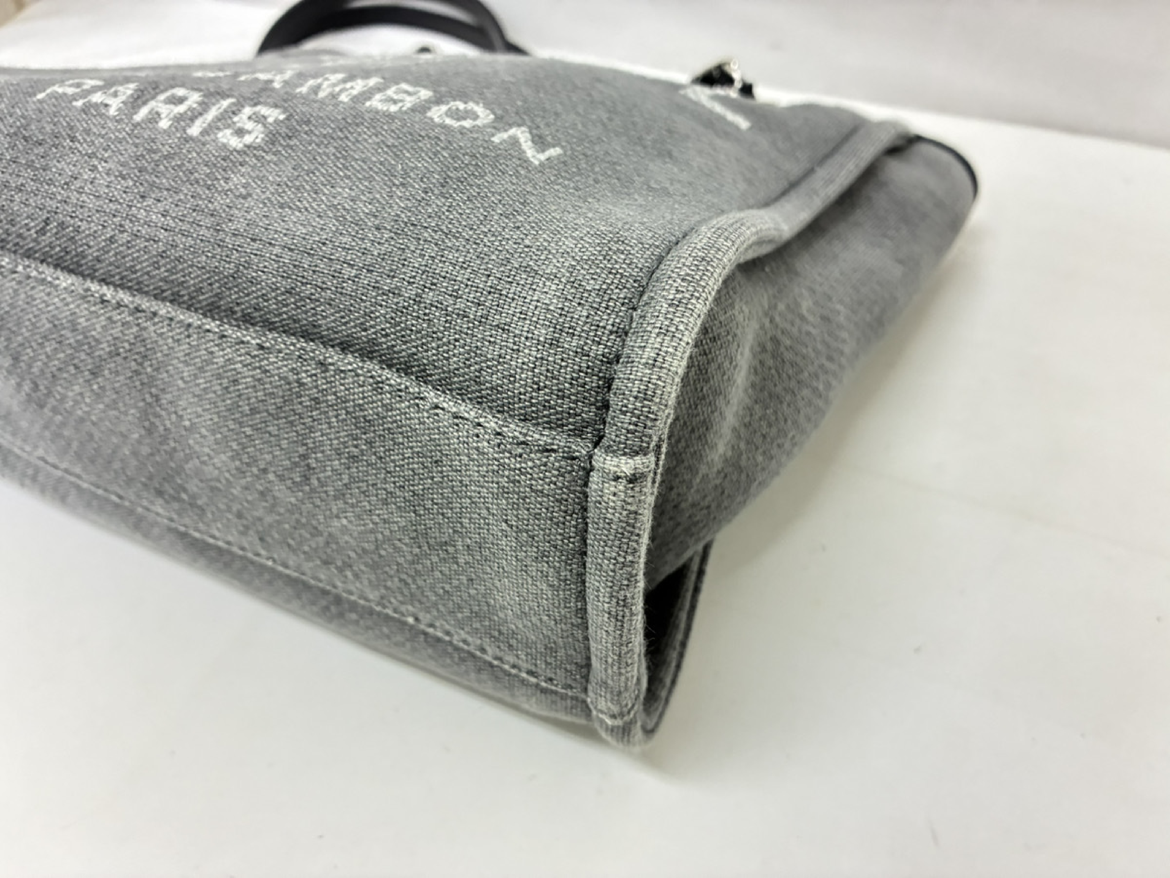 Deauville PM Chain Tote Gray Tote Bag — view 4