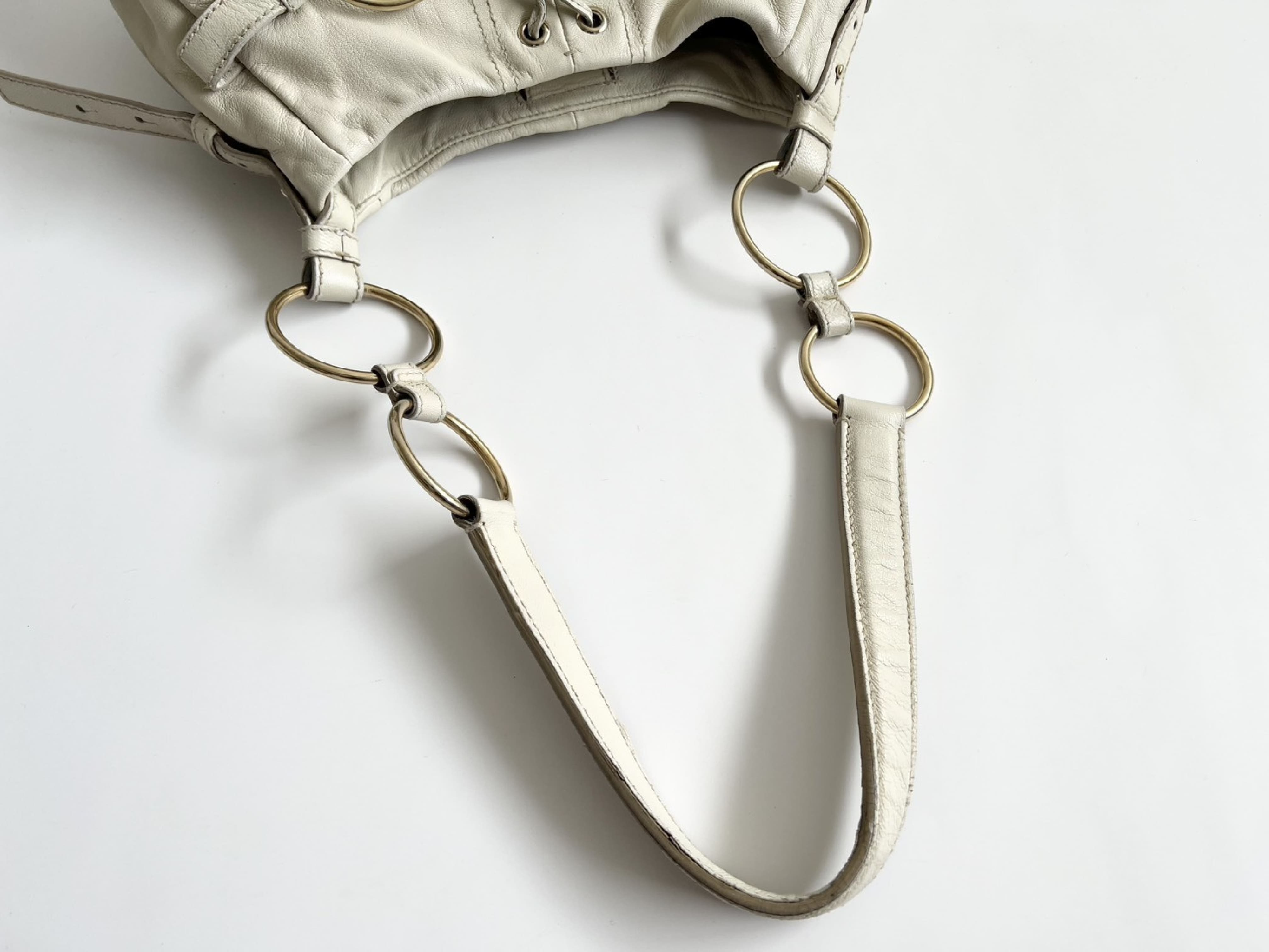Rive Gauche Saharienne Ring Leather Shoulder Bag — view 3
