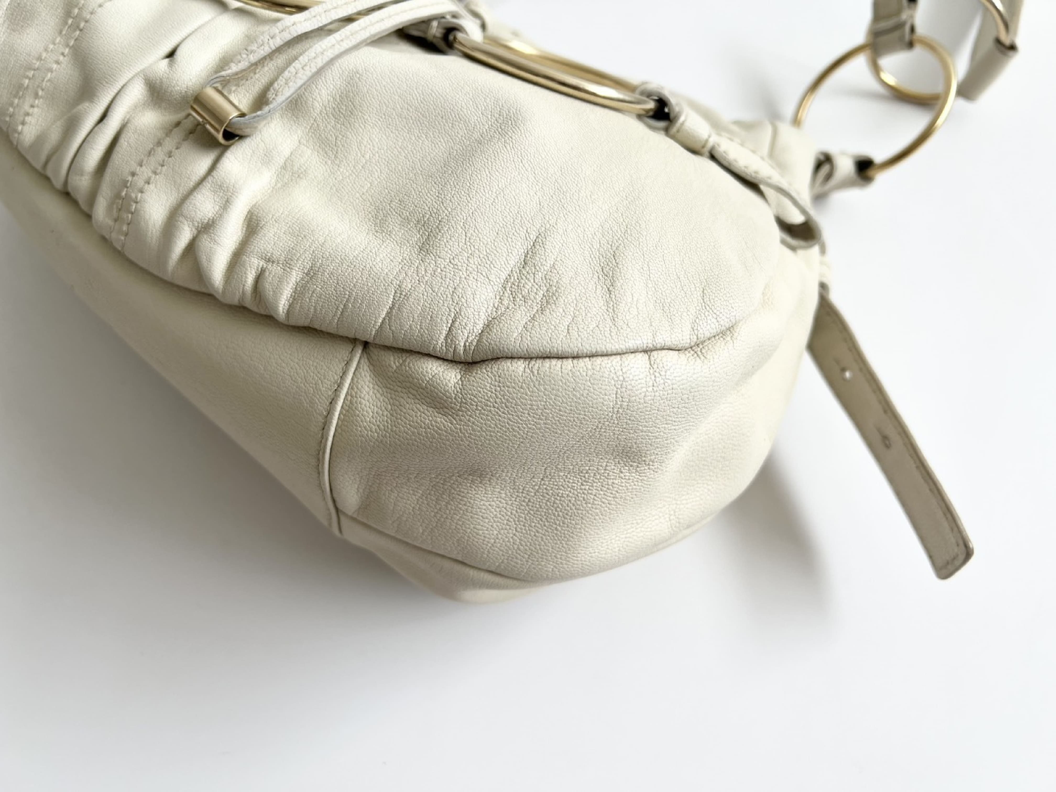 Rive Gauche Saharienne Ring Leather Shoulder Bag — view 8