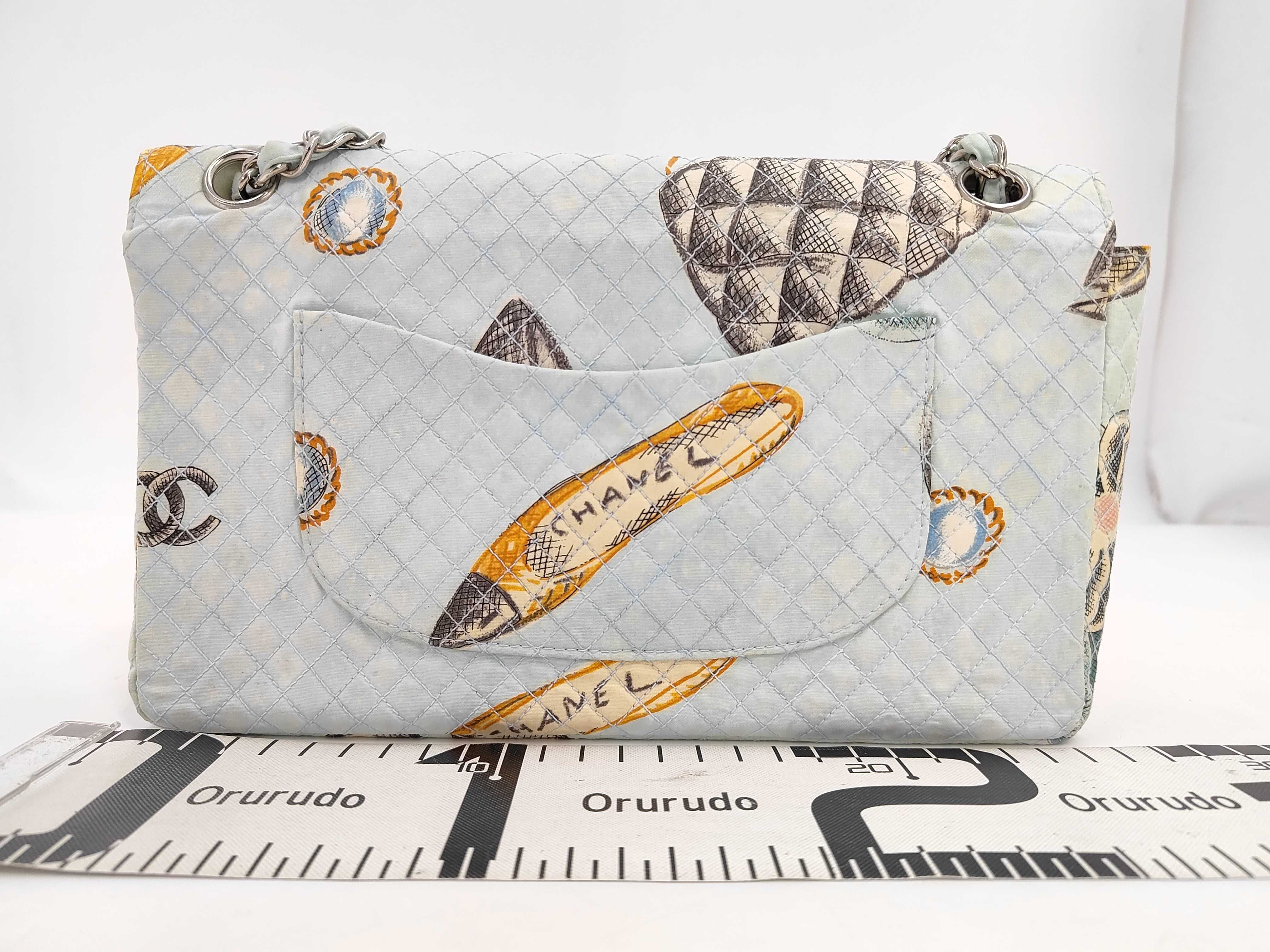 Canvas Shoulder Bag with Flower Motif — view 2