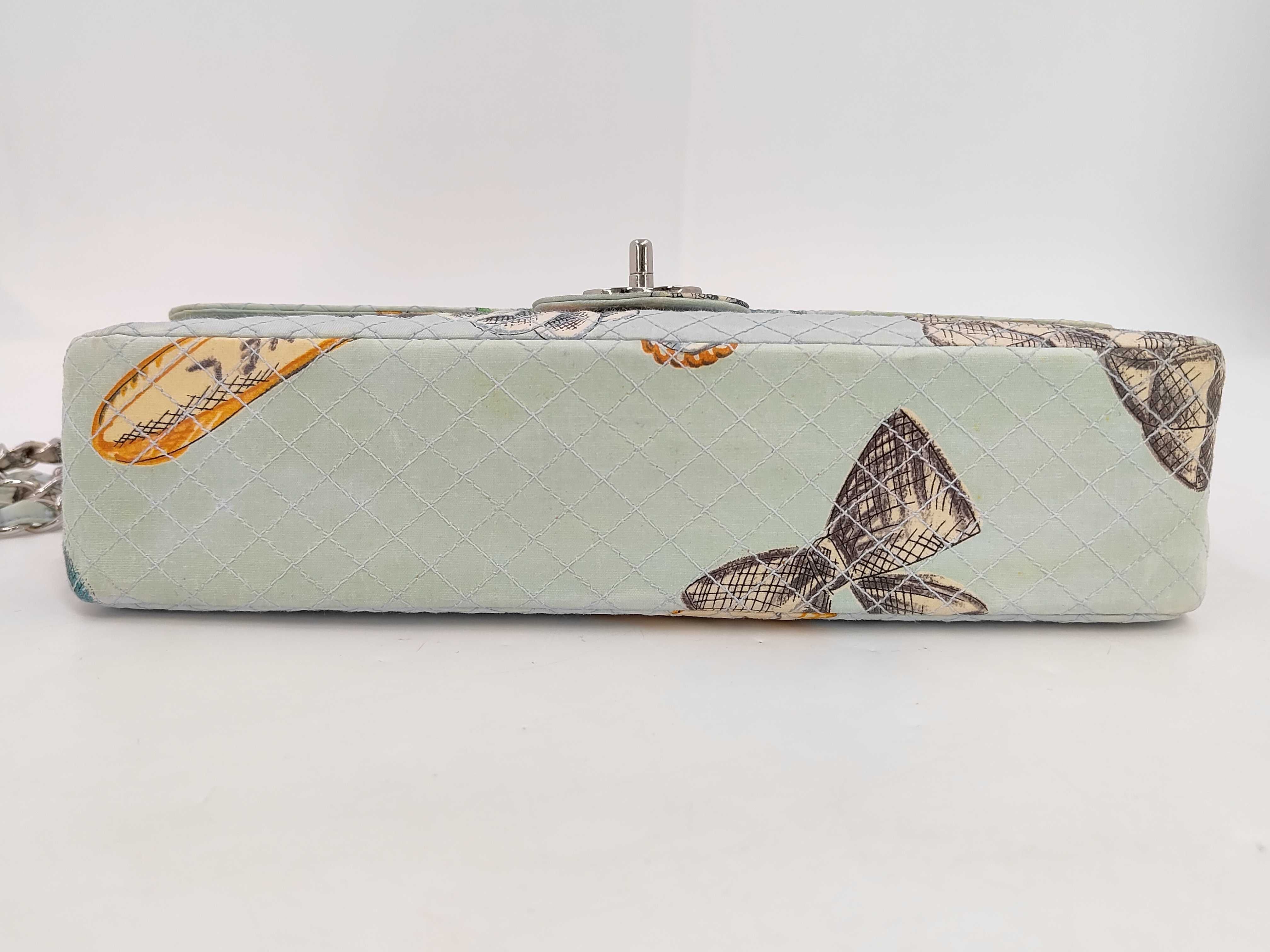 Canvas Shoulder Bag with Flower Motif — view 8