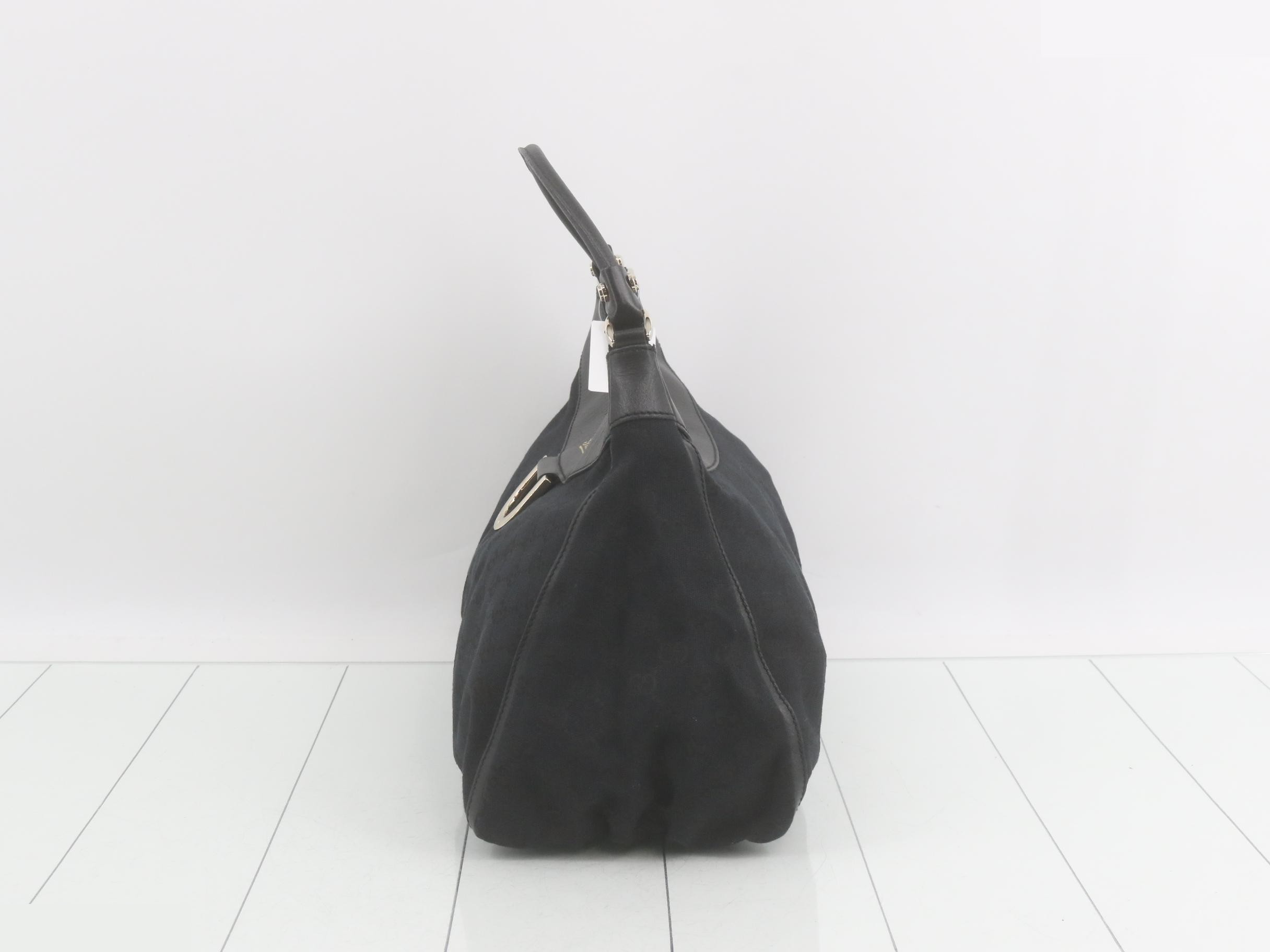 Abbey GG Canvas 189833 Black One-Shoulder Shoulder Bag — view 3