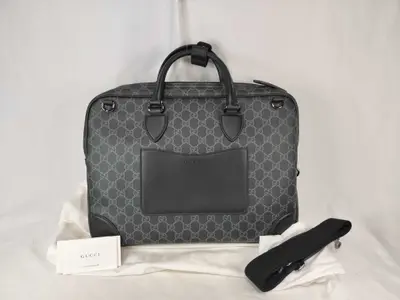 GG Supreme Briefcase, Unused, with Strap, Business Bag