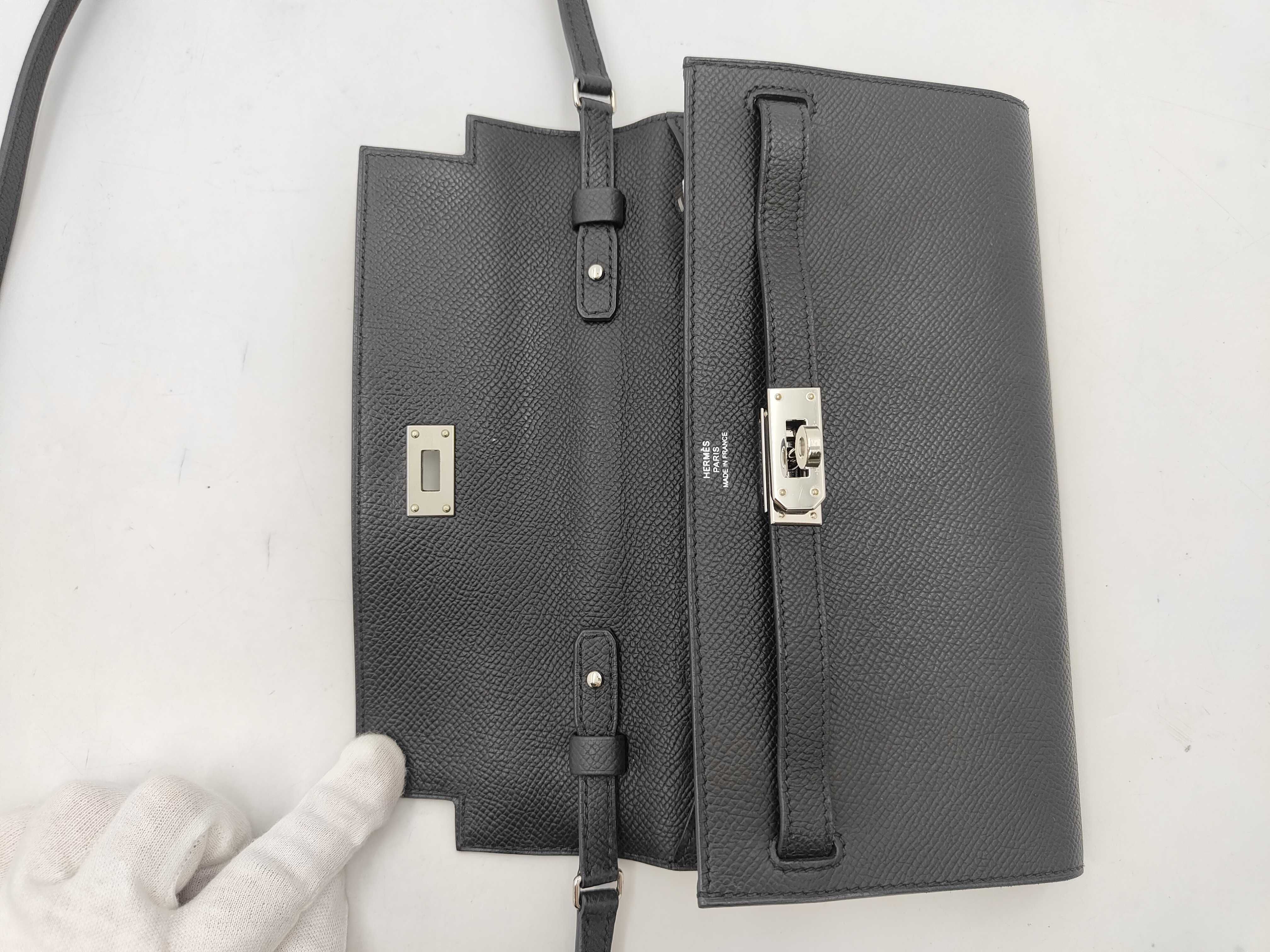 Kelly Tougo - Black with Silver Hardware [Stamped] U Shoulder Bag — view 8