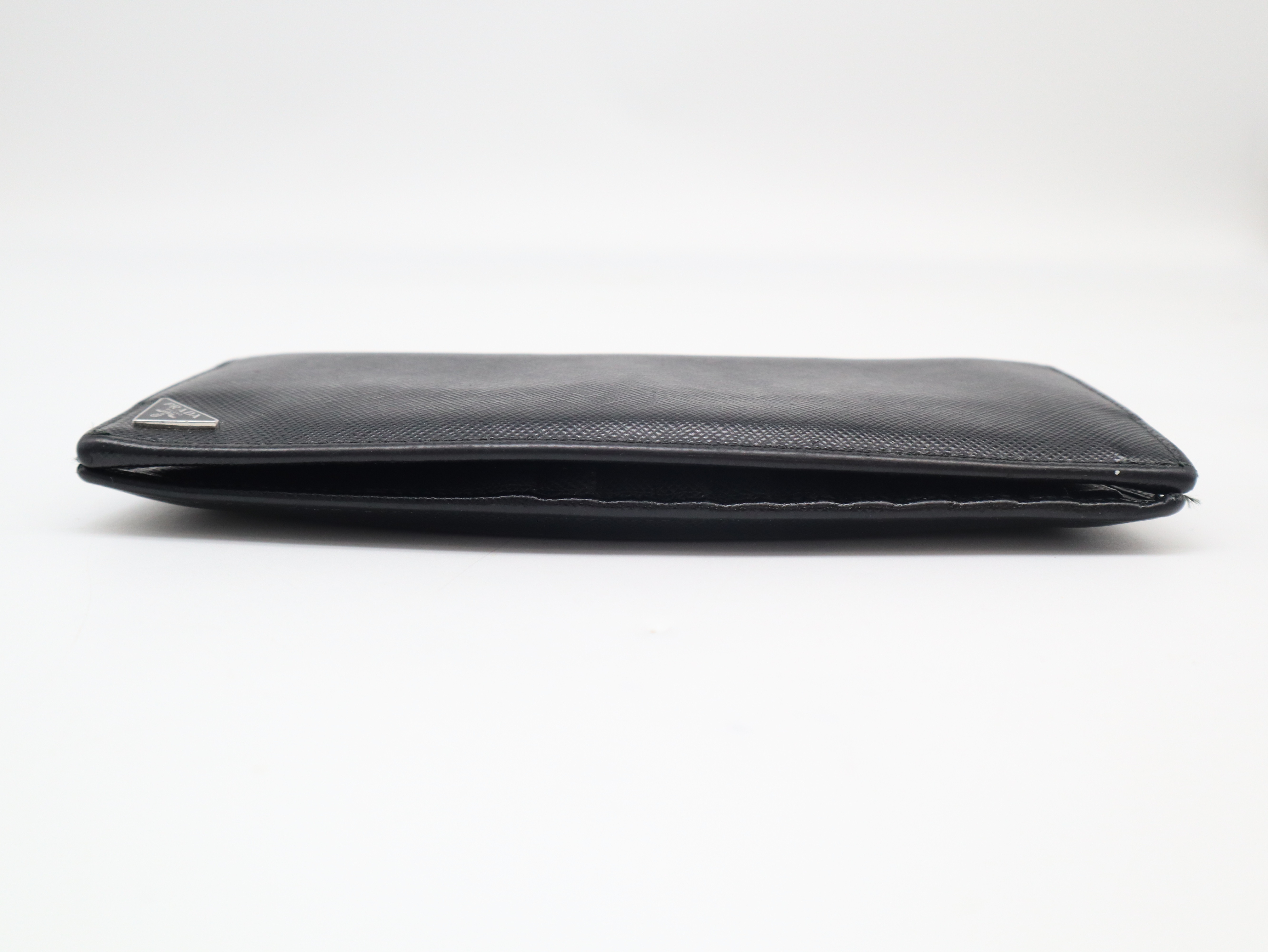 2MV836 Saffiano Leather Long Wallet, Black, with Guarantee Card and Box. — view 6