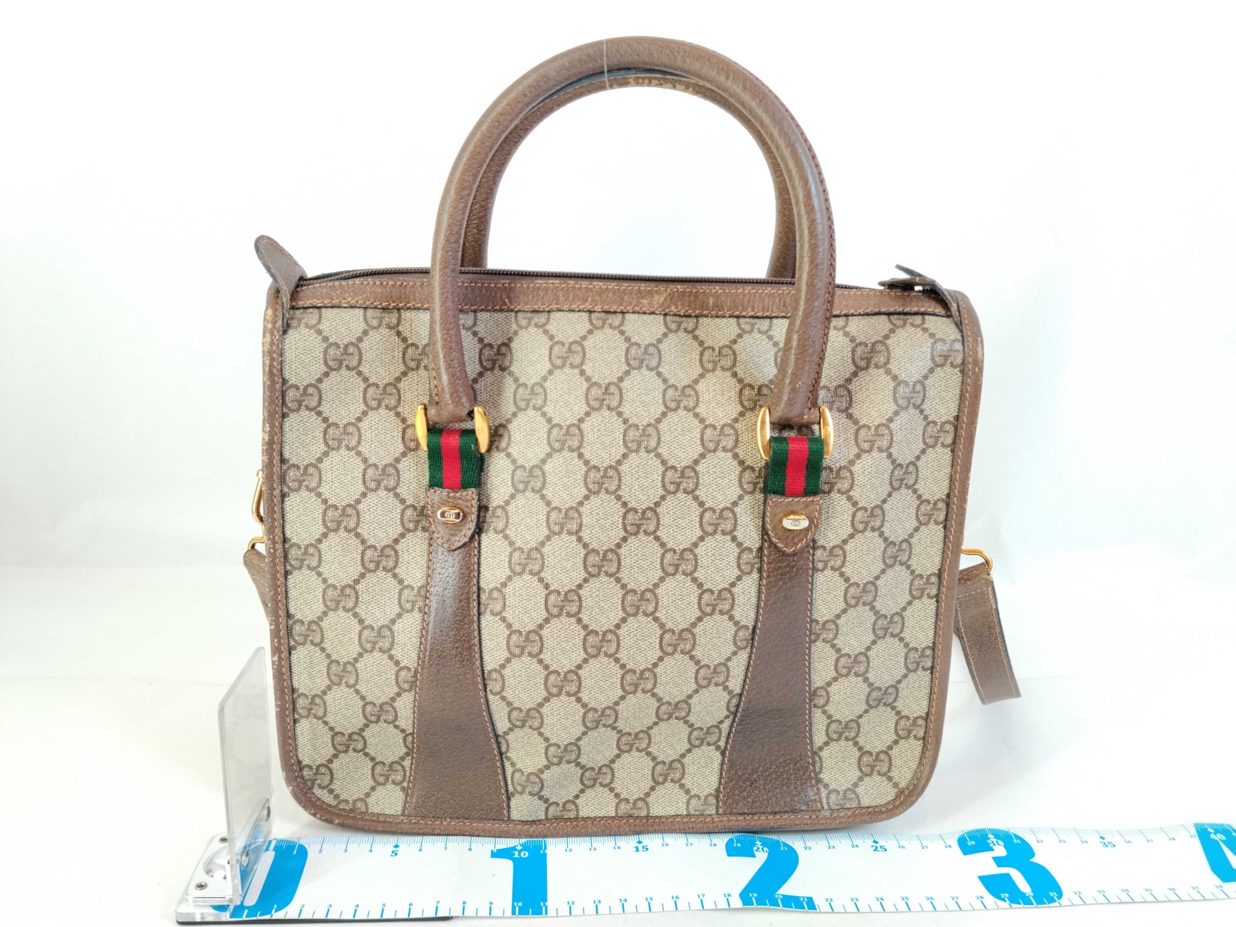 GG Supreme 2-Way Bag with Long Strap, Sherry Brown Handbag — view 2