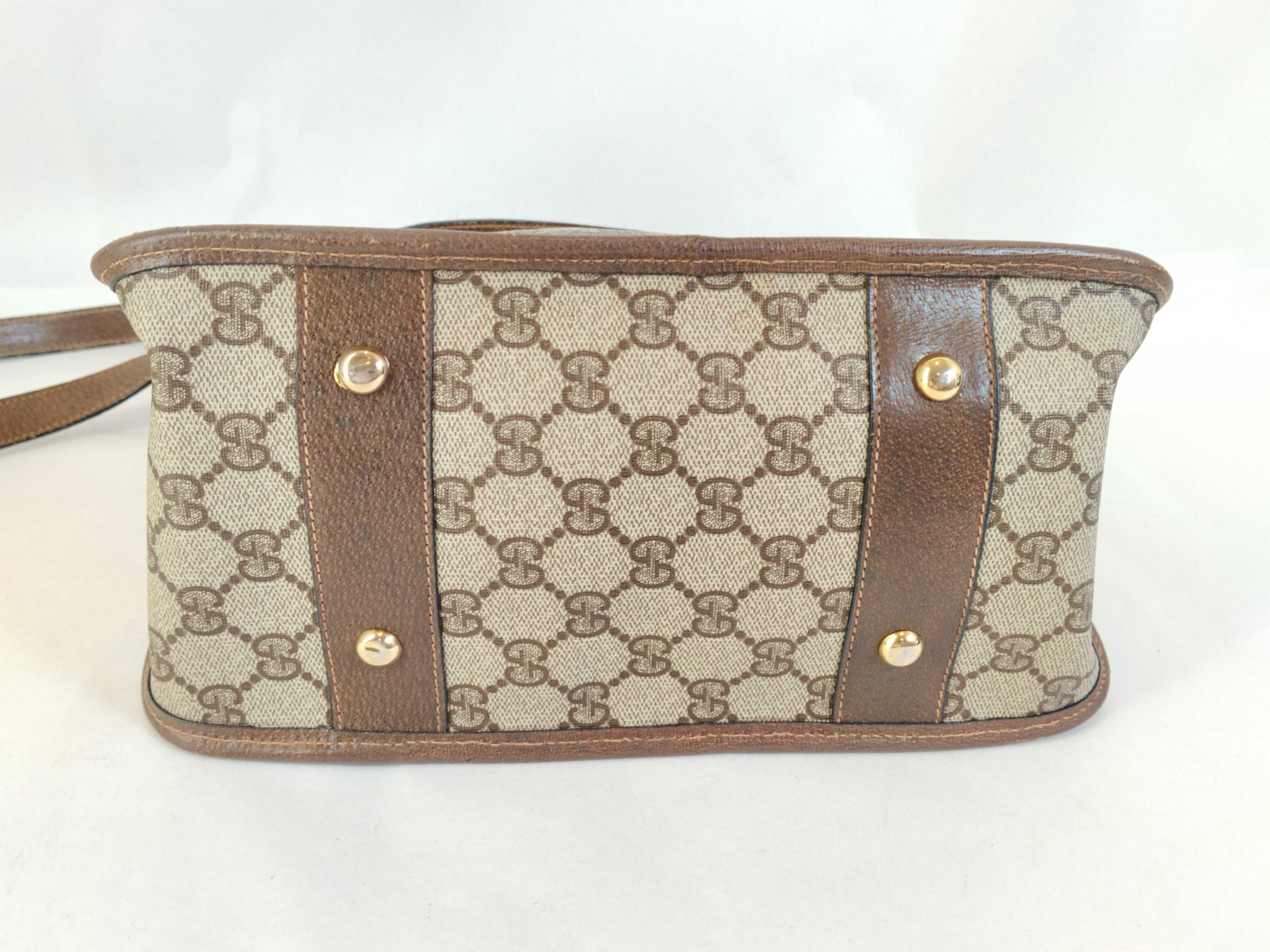 GG Supreme 2-Way Bag with Long Strap, Sherry Brown Handbag — view 11
