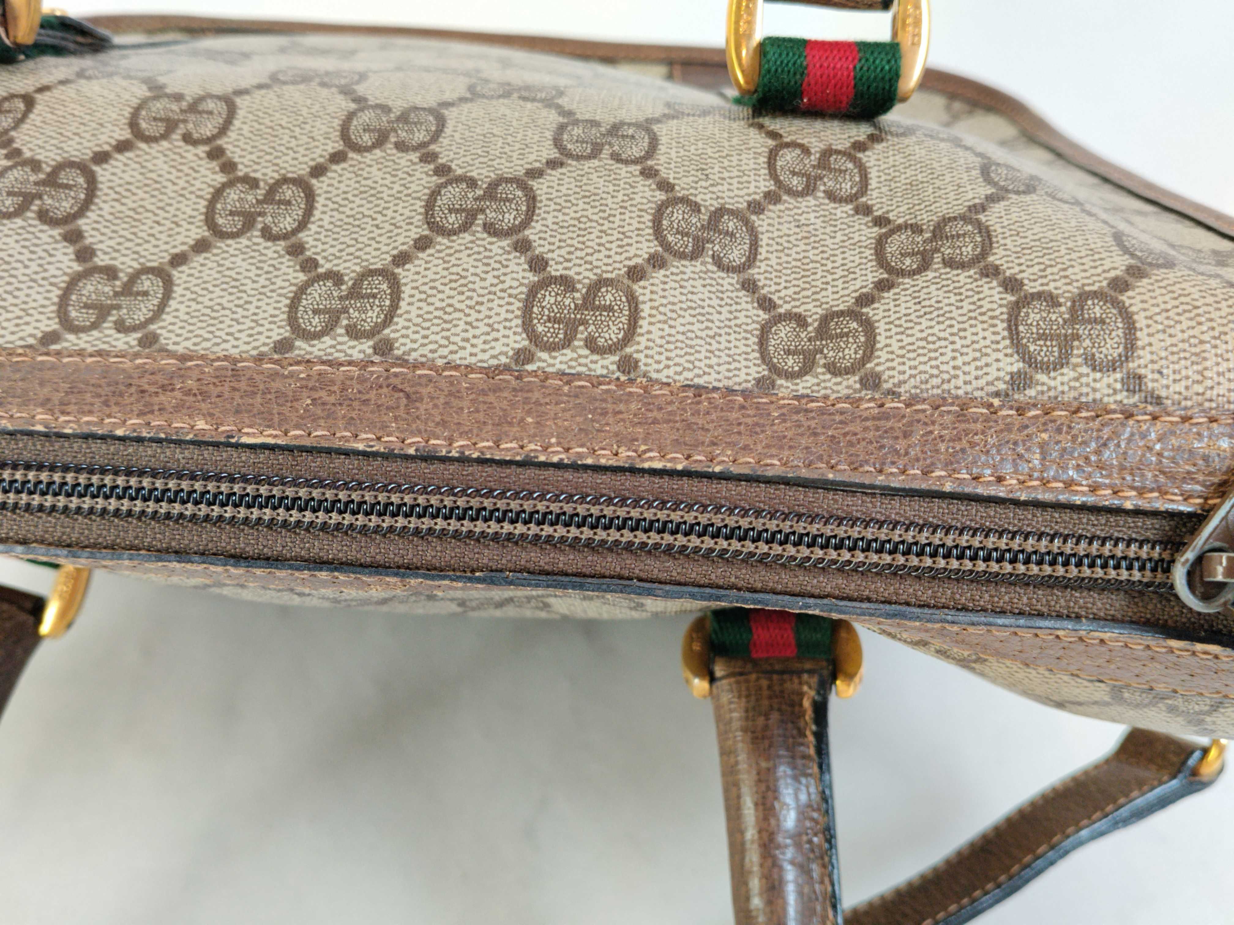 GG Supreme 2-Way Bag with Long Strap, Sherry Brown Handbag — view 12