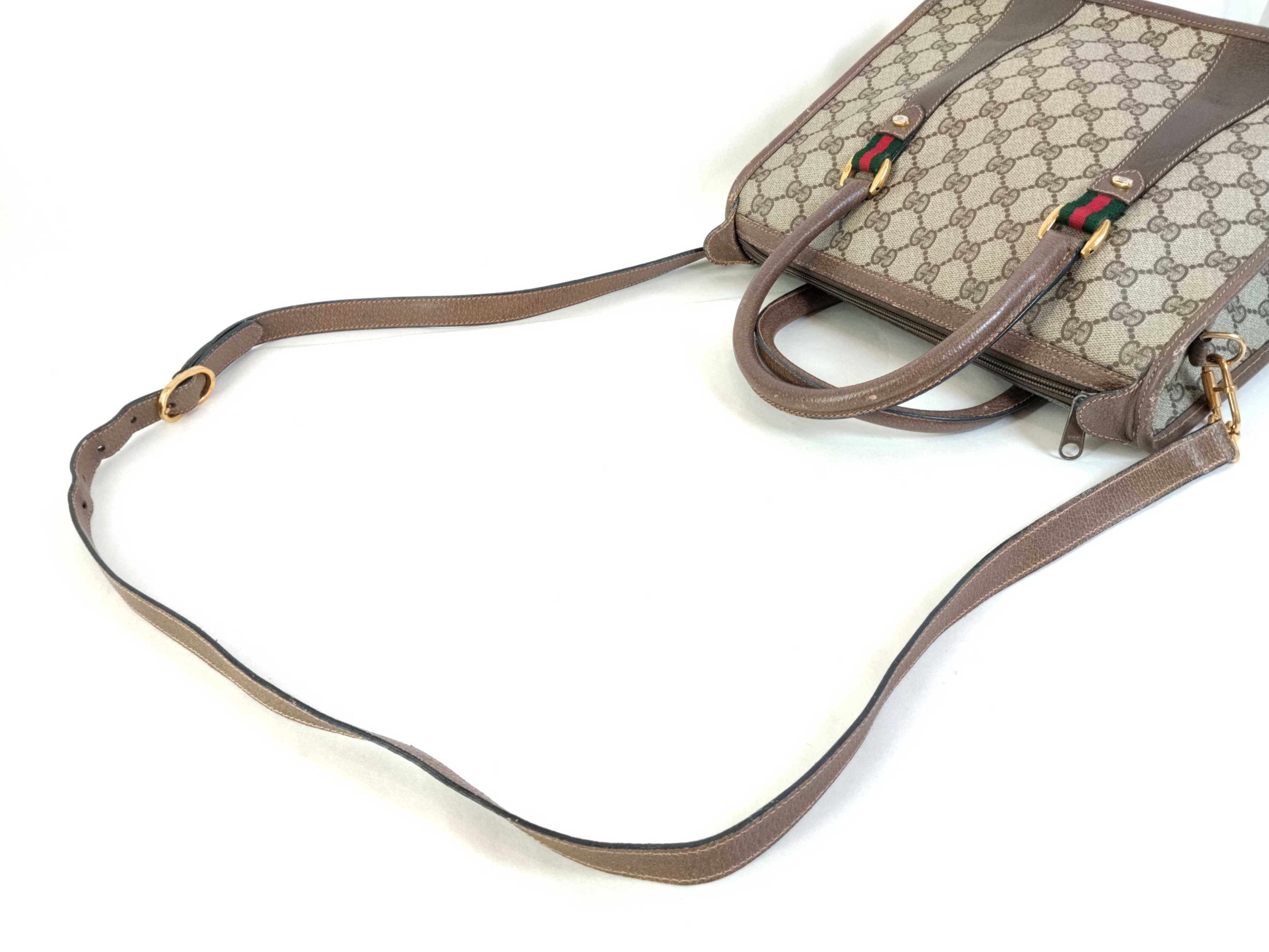 GG Supreme 2-Way Bag with Long Strap, Sherry Brown Handbag — view 3