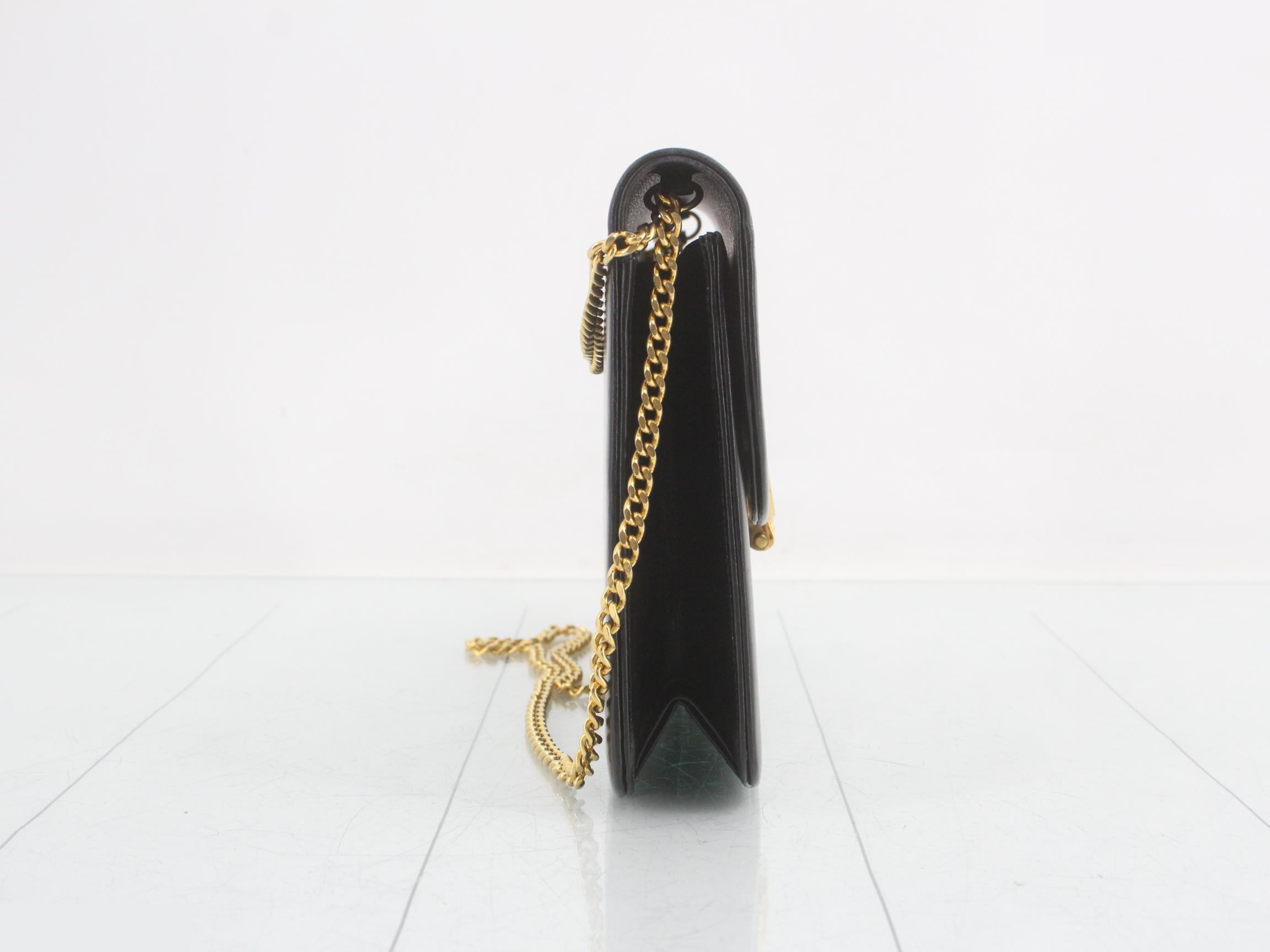 Logo Leather Chain Shoulder Bag — view 4