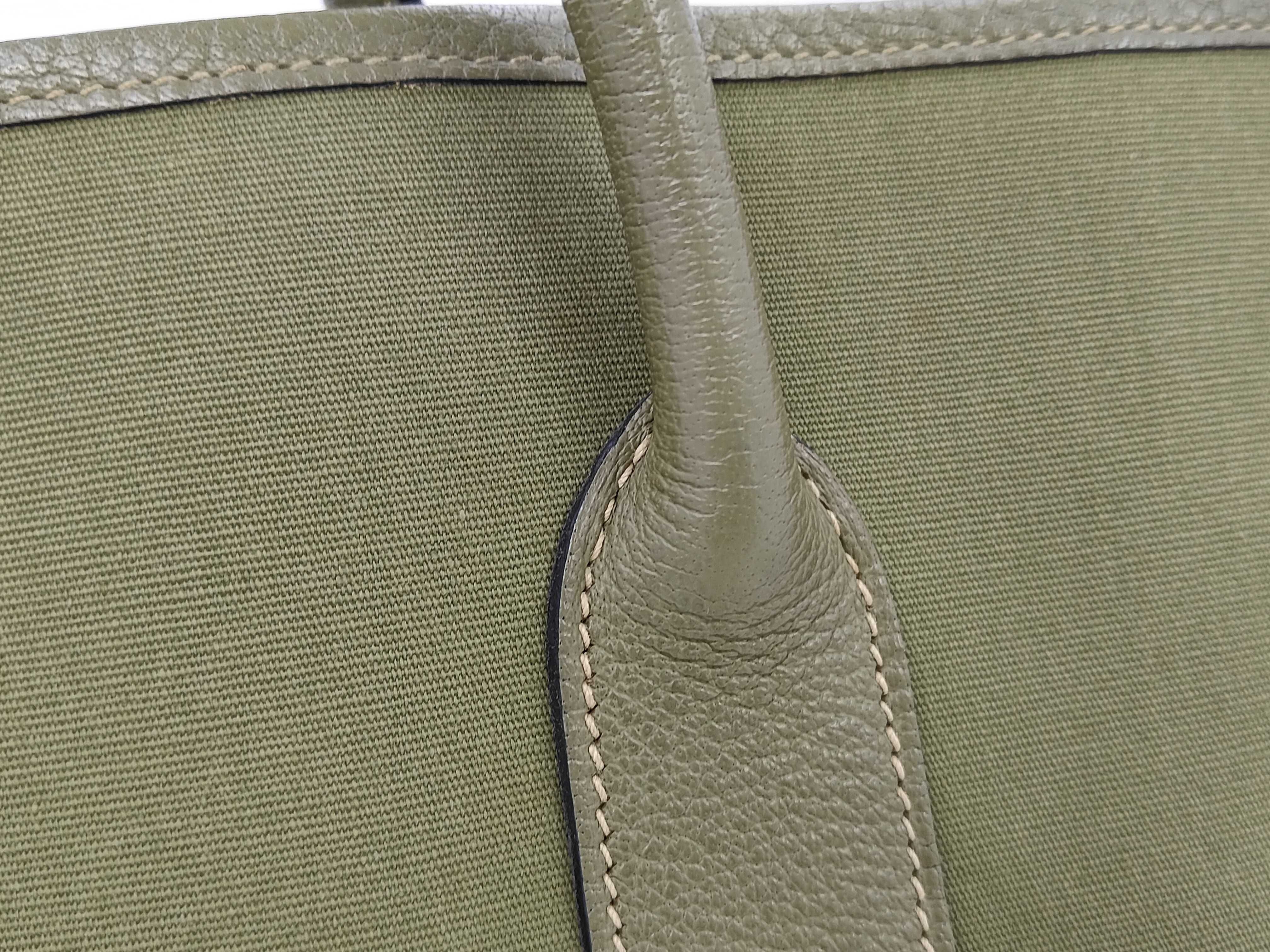 Garden Party Leather Handbag Green Tote Bag — view 3