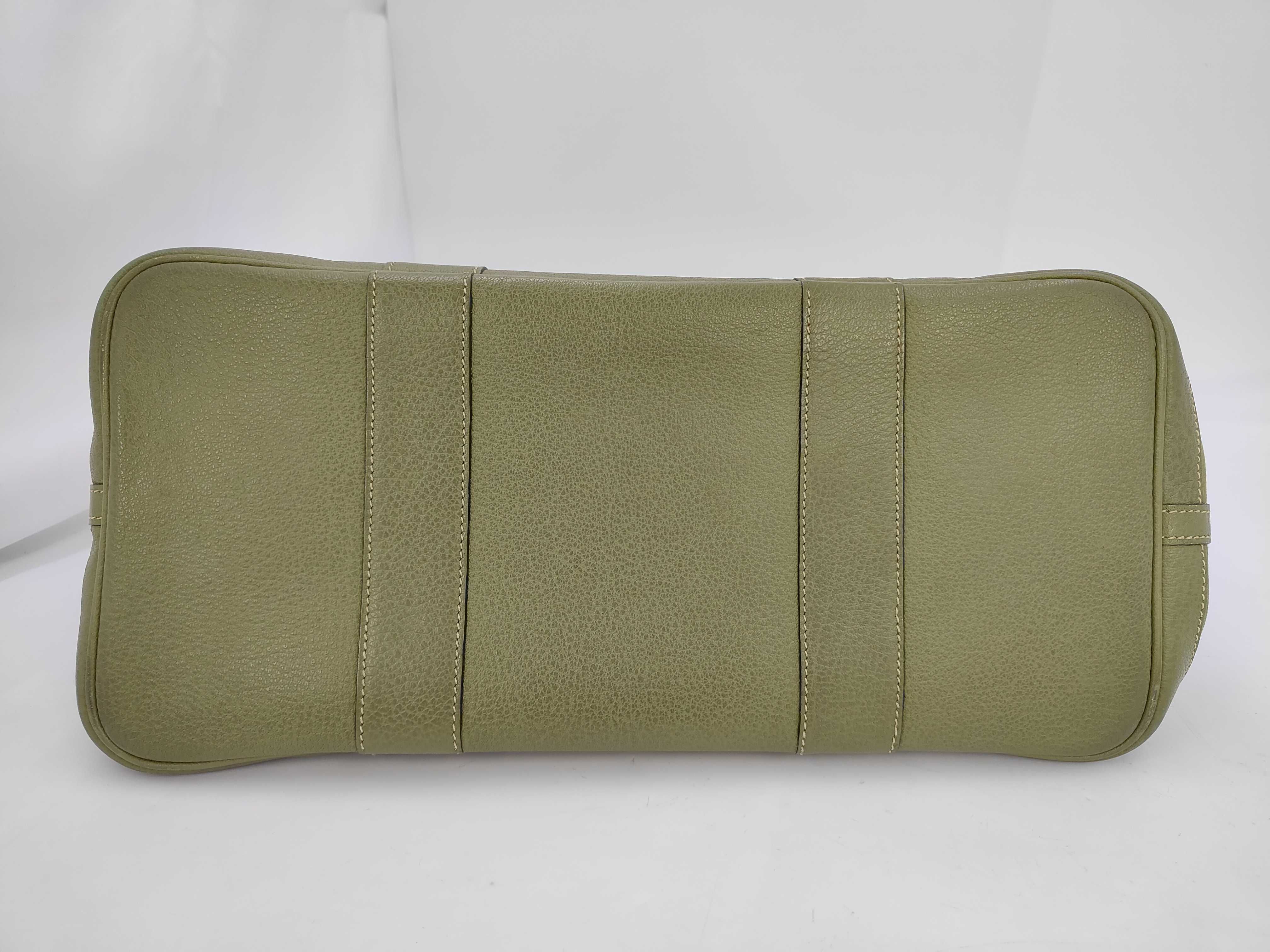 Garden Party Leather Handbag Green Tote Bag — view 7