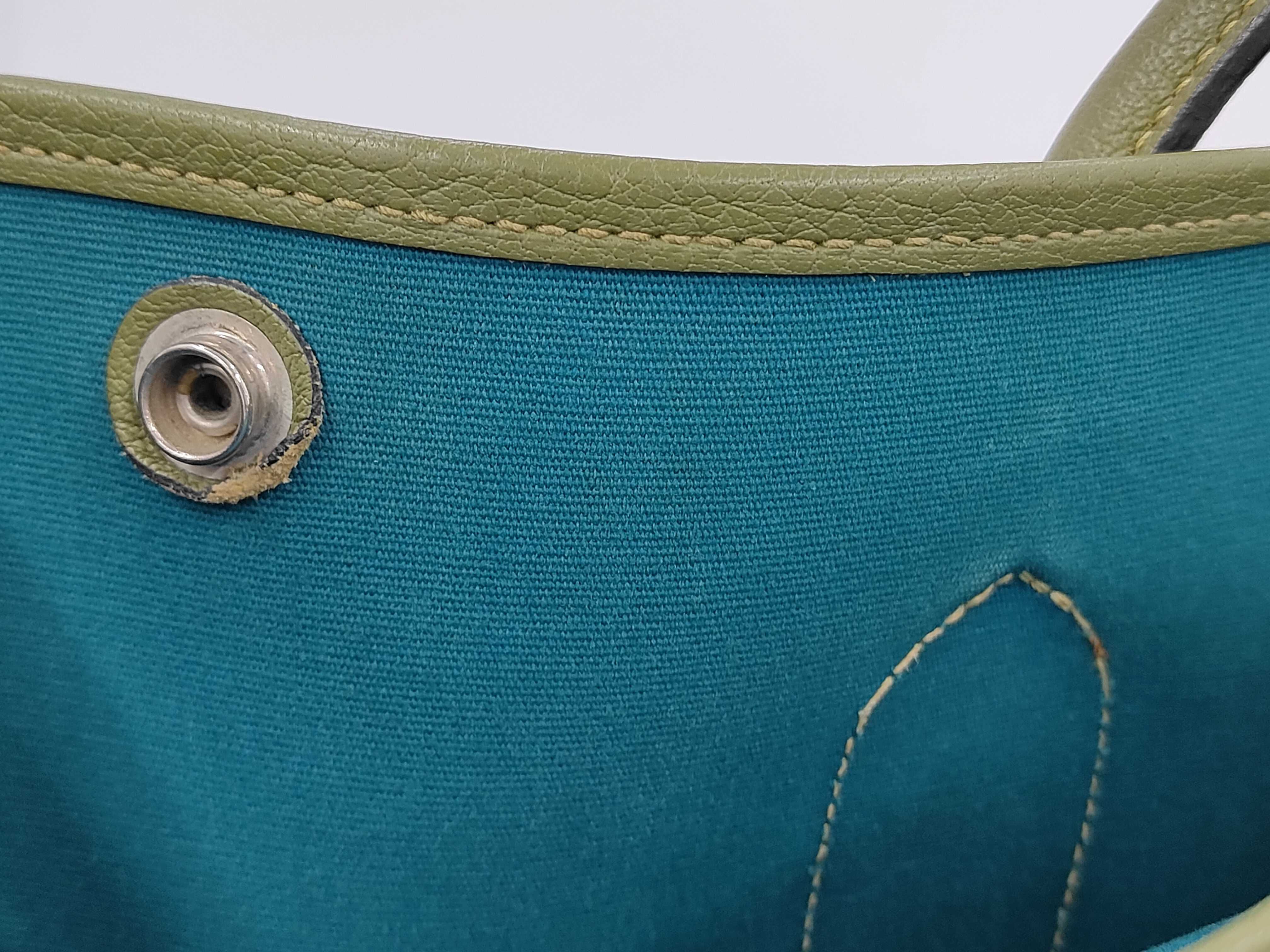 Garden Party Leather Handbag Green Tote Bag — view 8