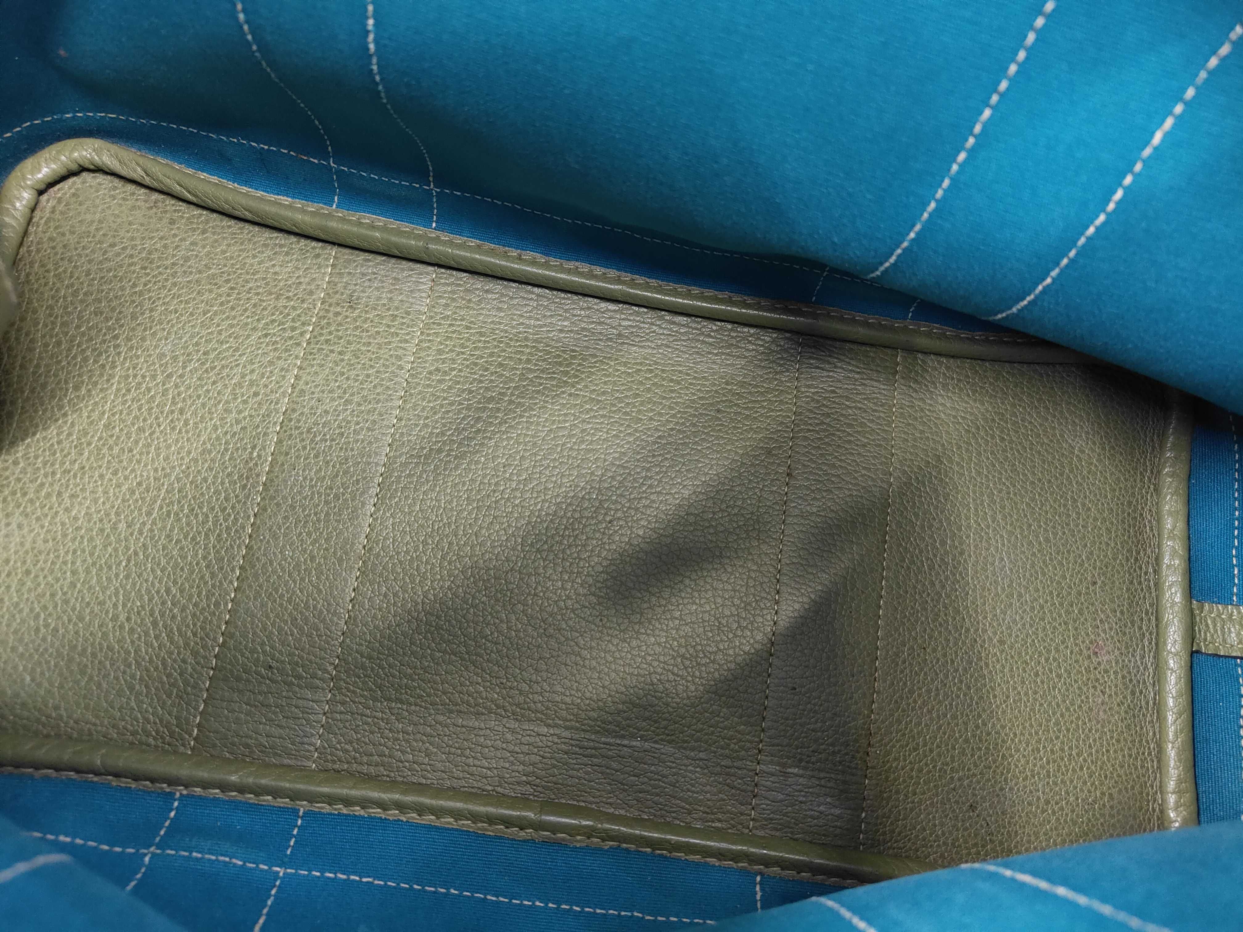 Garden Party Leather Handbag Green Tote Bag — view 10