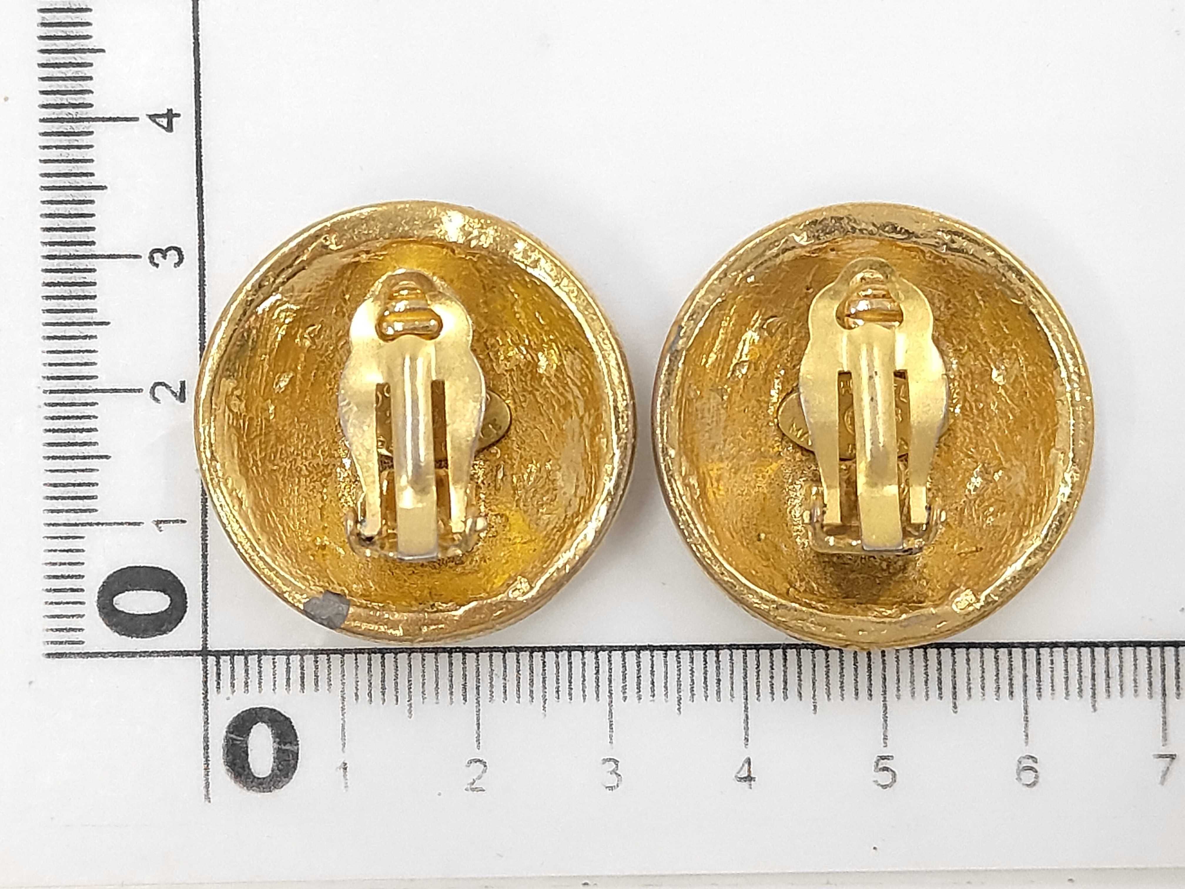 earrings, 4-strand Coco Mark design with rhinestones, engraved with numbers 2 and 3. — view 2
