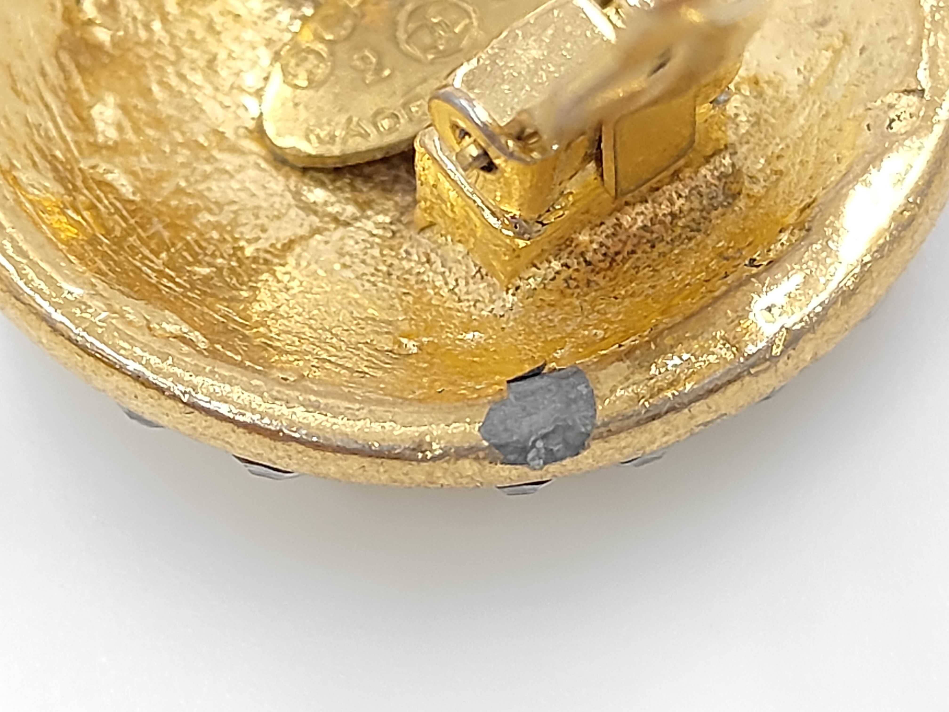 earrings, 4-strand Coco Mark design with rhinestones, engraved with numbers 2 and 3. — view 7
