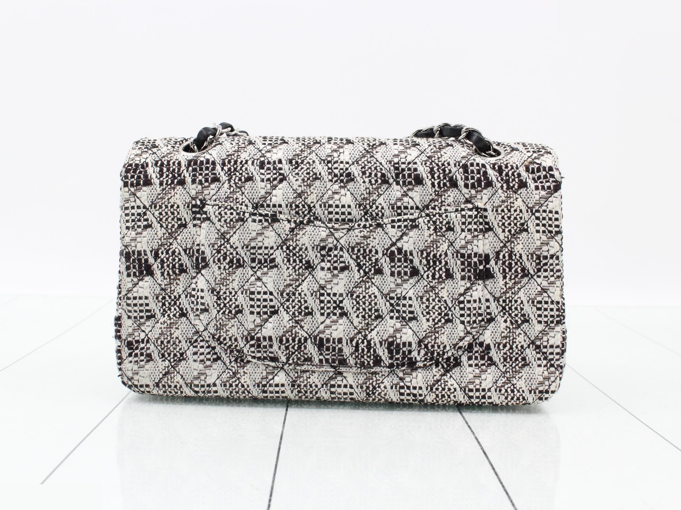 Matelassé 25 Tweed Turnlock Double Flap Double Chain Shoulder Bag — view 2