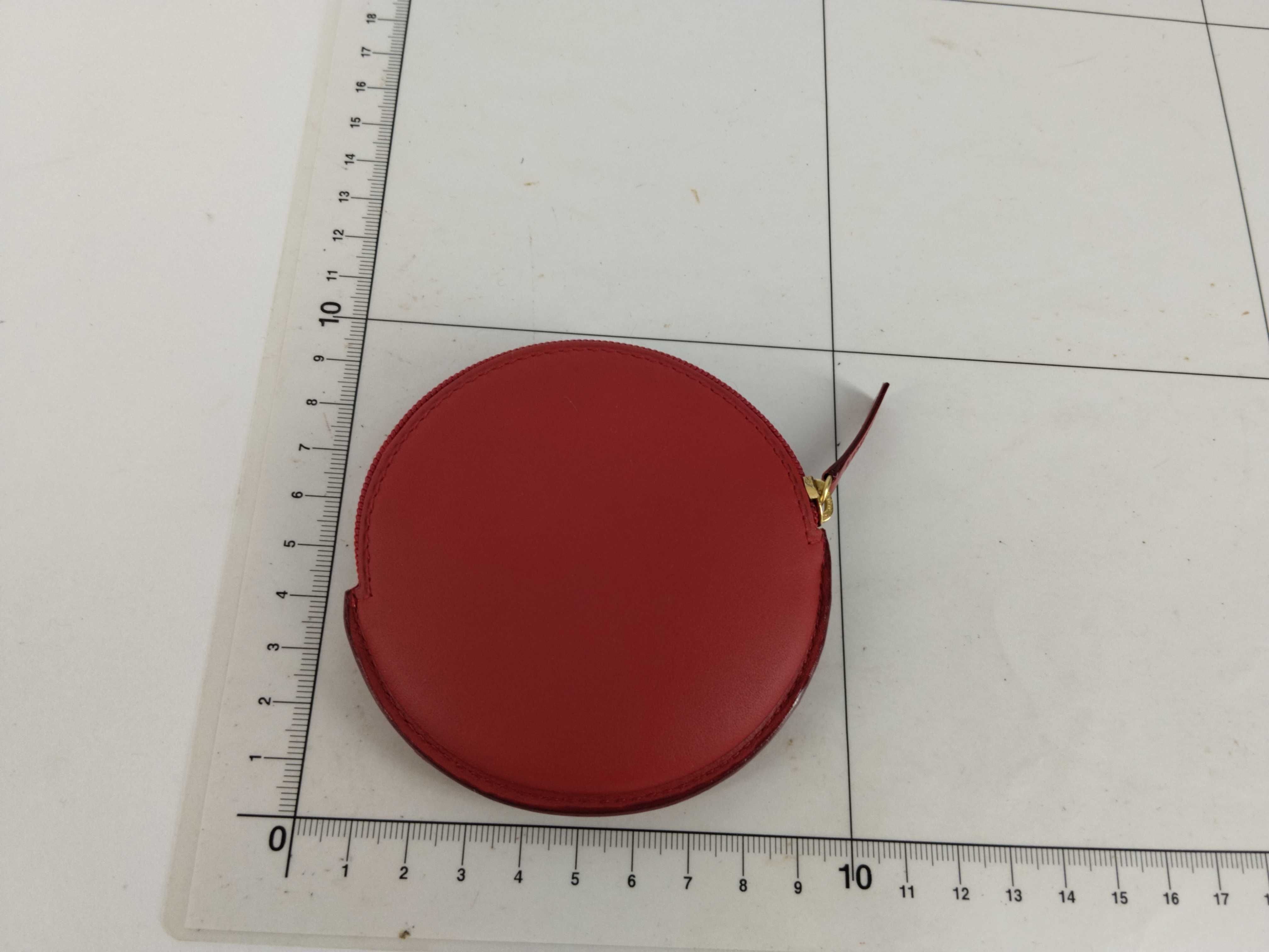 Leather Red Logo Coin Case Brooch — view 2