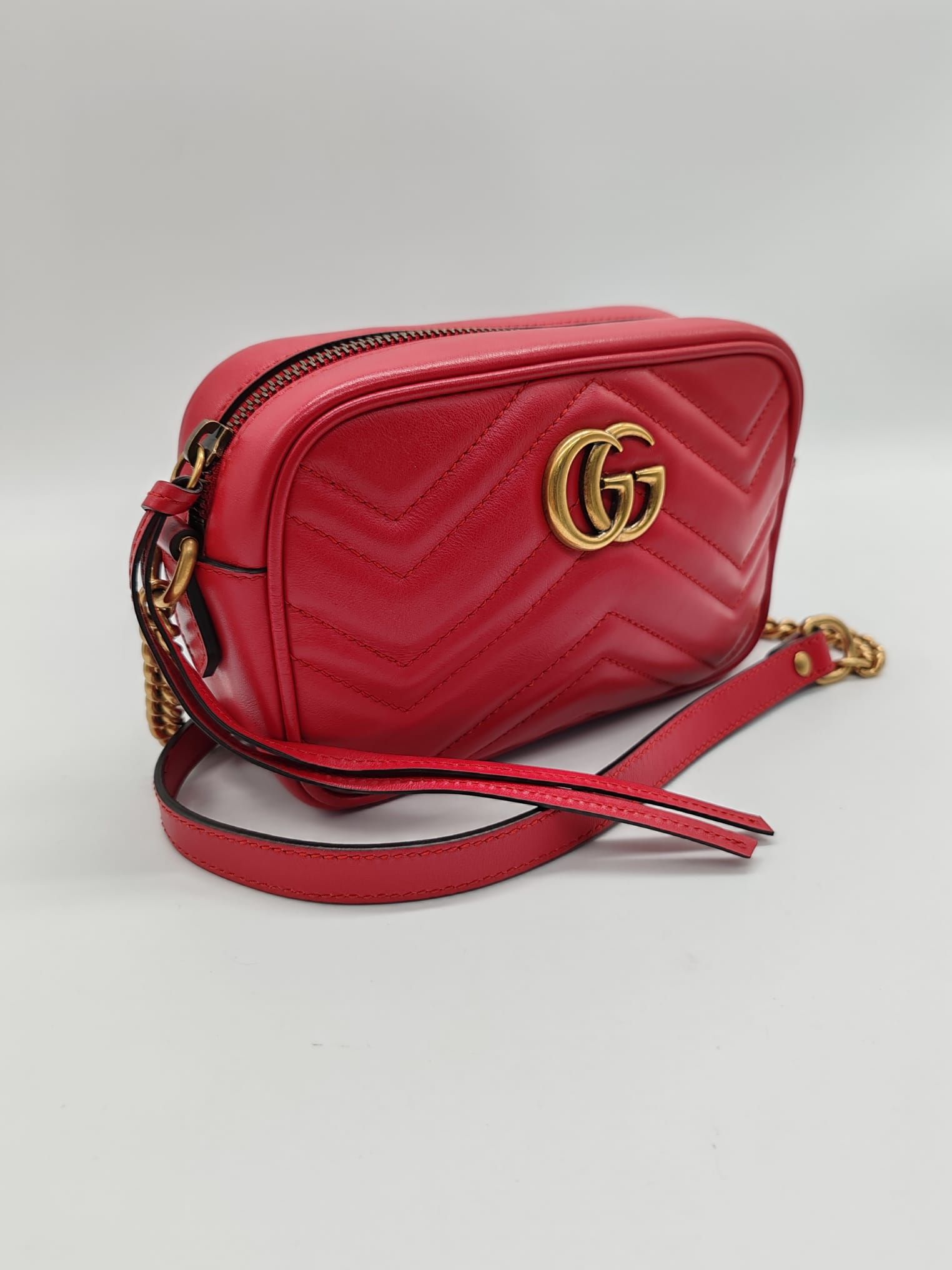 Mini GG Marmont Camera Bag, Matelasse Chevron — view 2