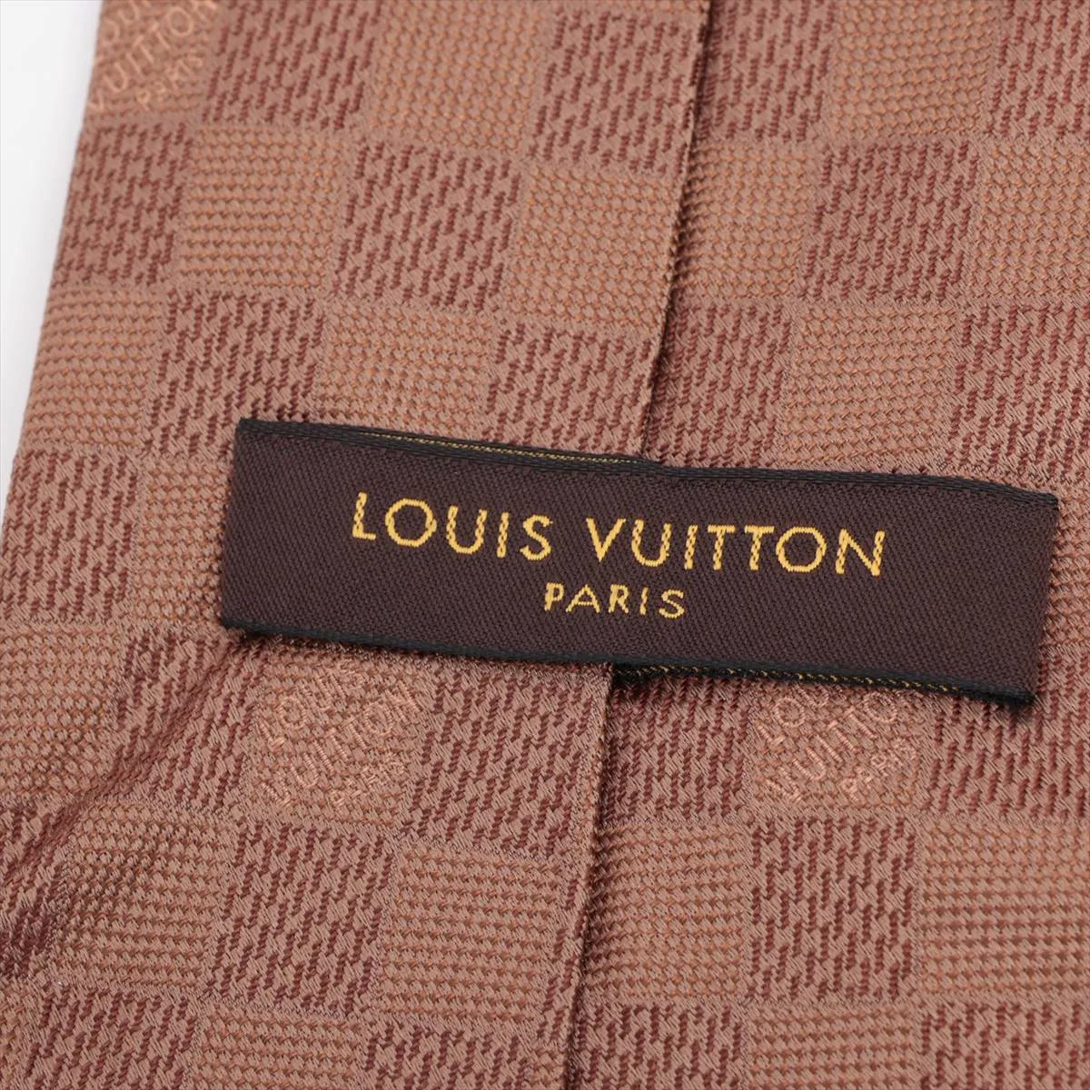 silk tie, brown, with — view 3
