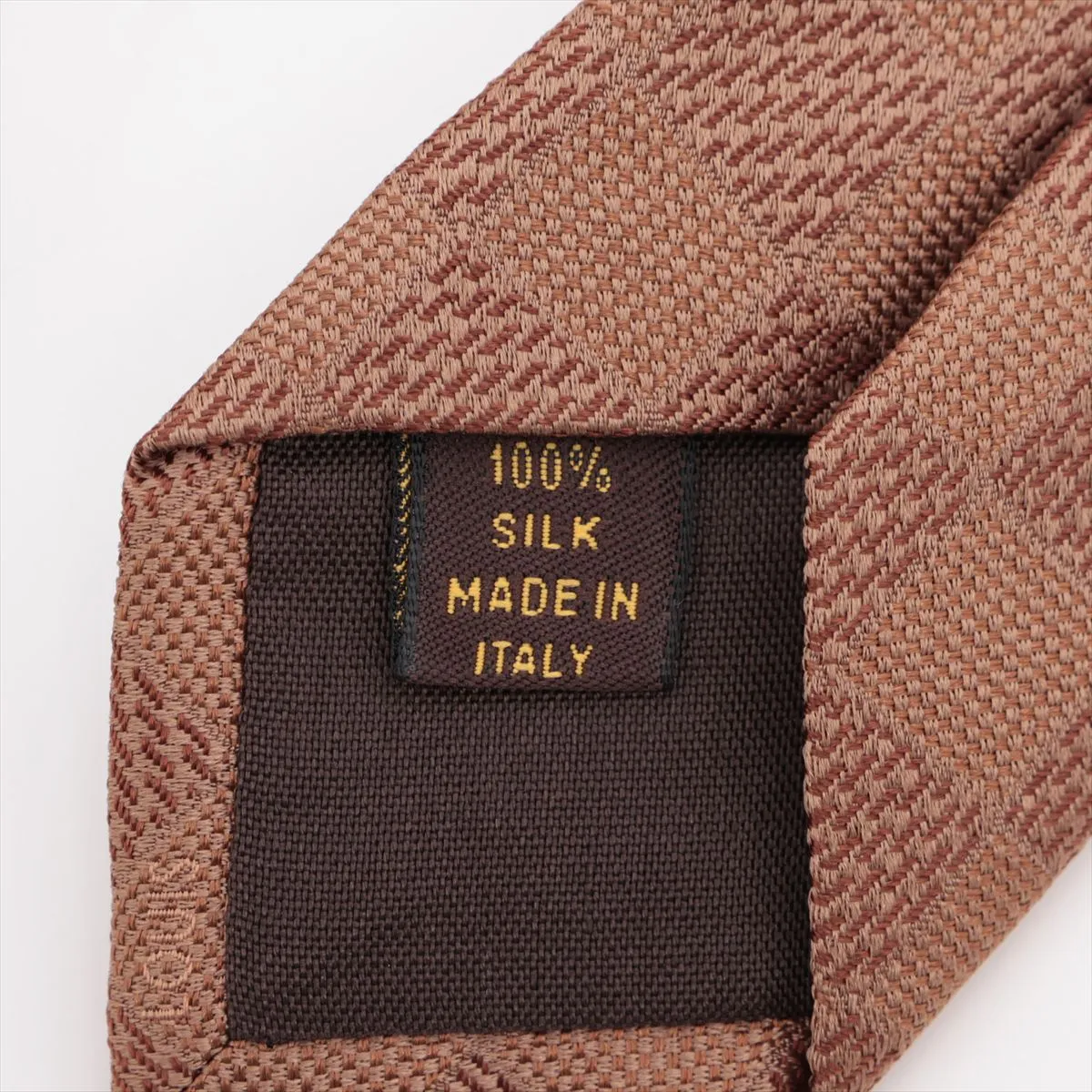silk tie, brown, with — view 4