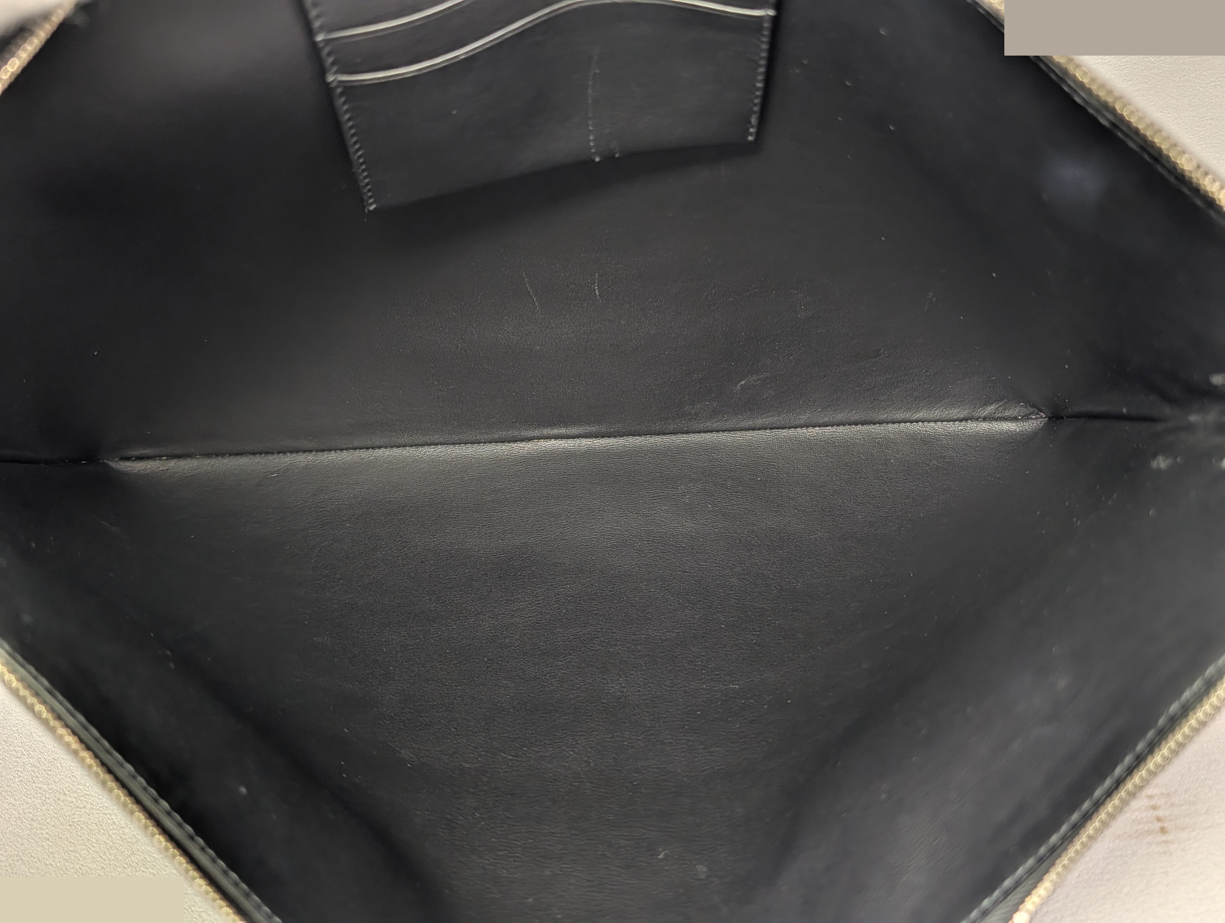 Leather CELINE logo clutch bag, black — view 5