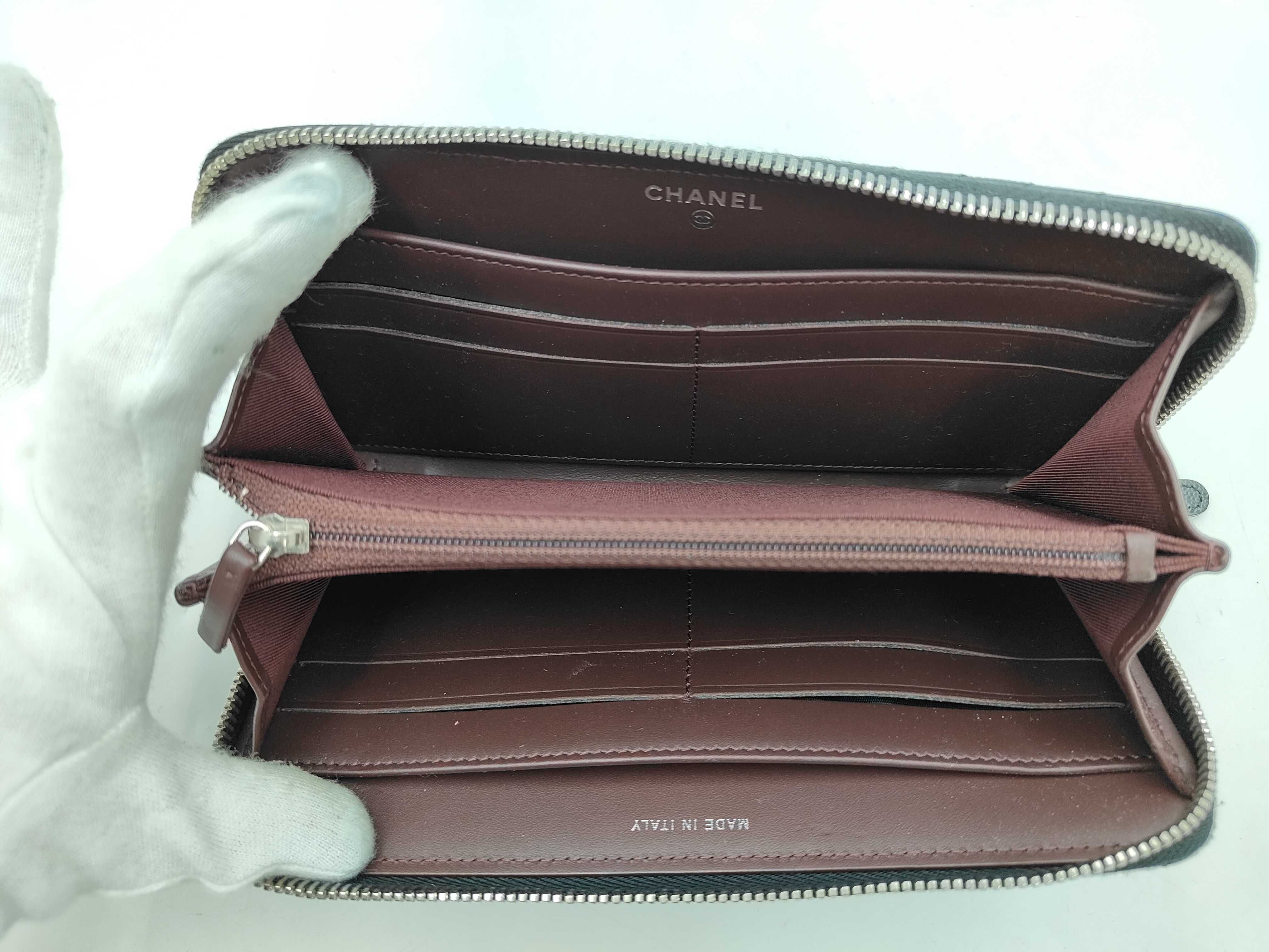 V-stitch round long wallet — view 8