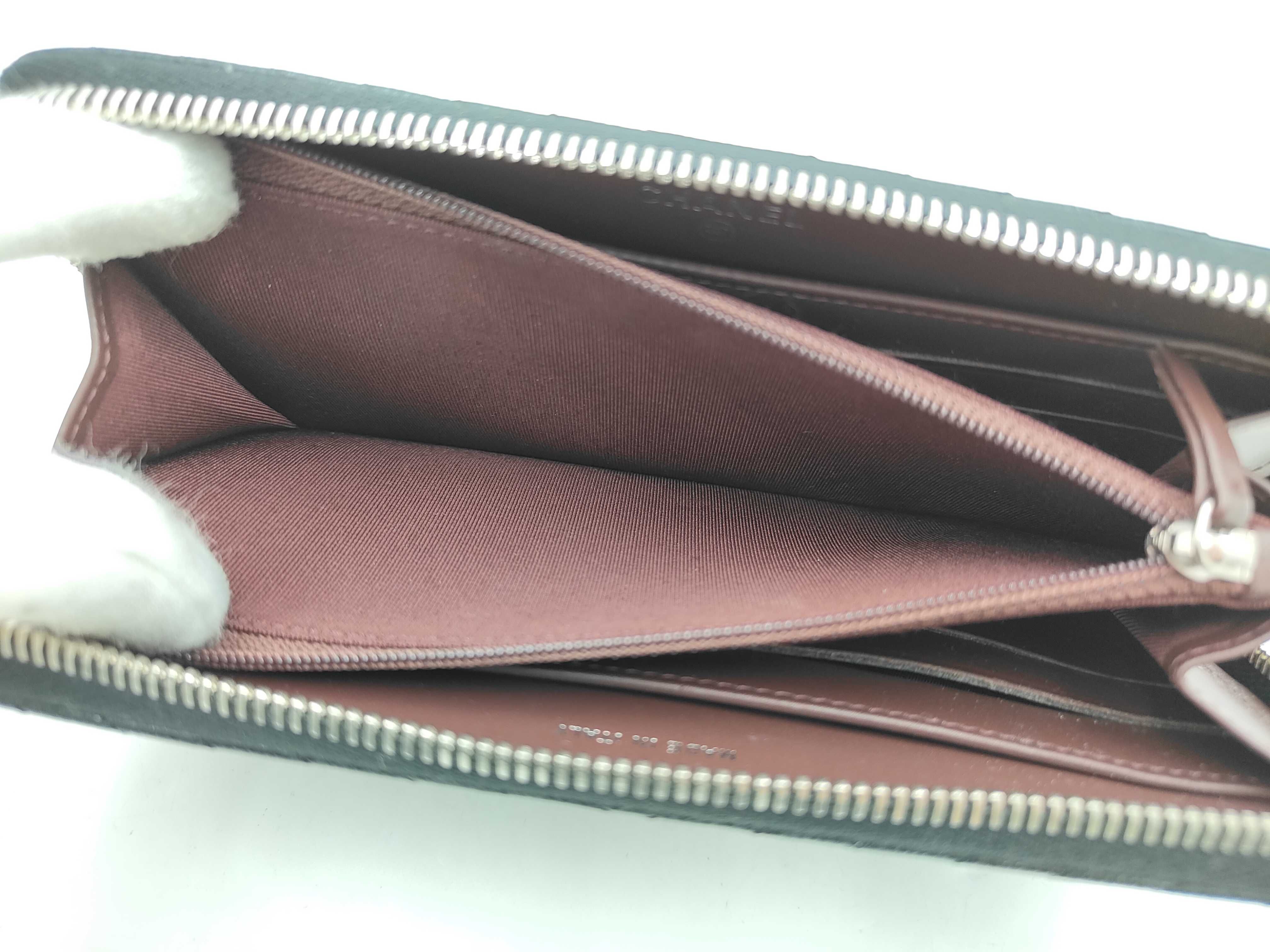 V-stitch round long wallet — view 9