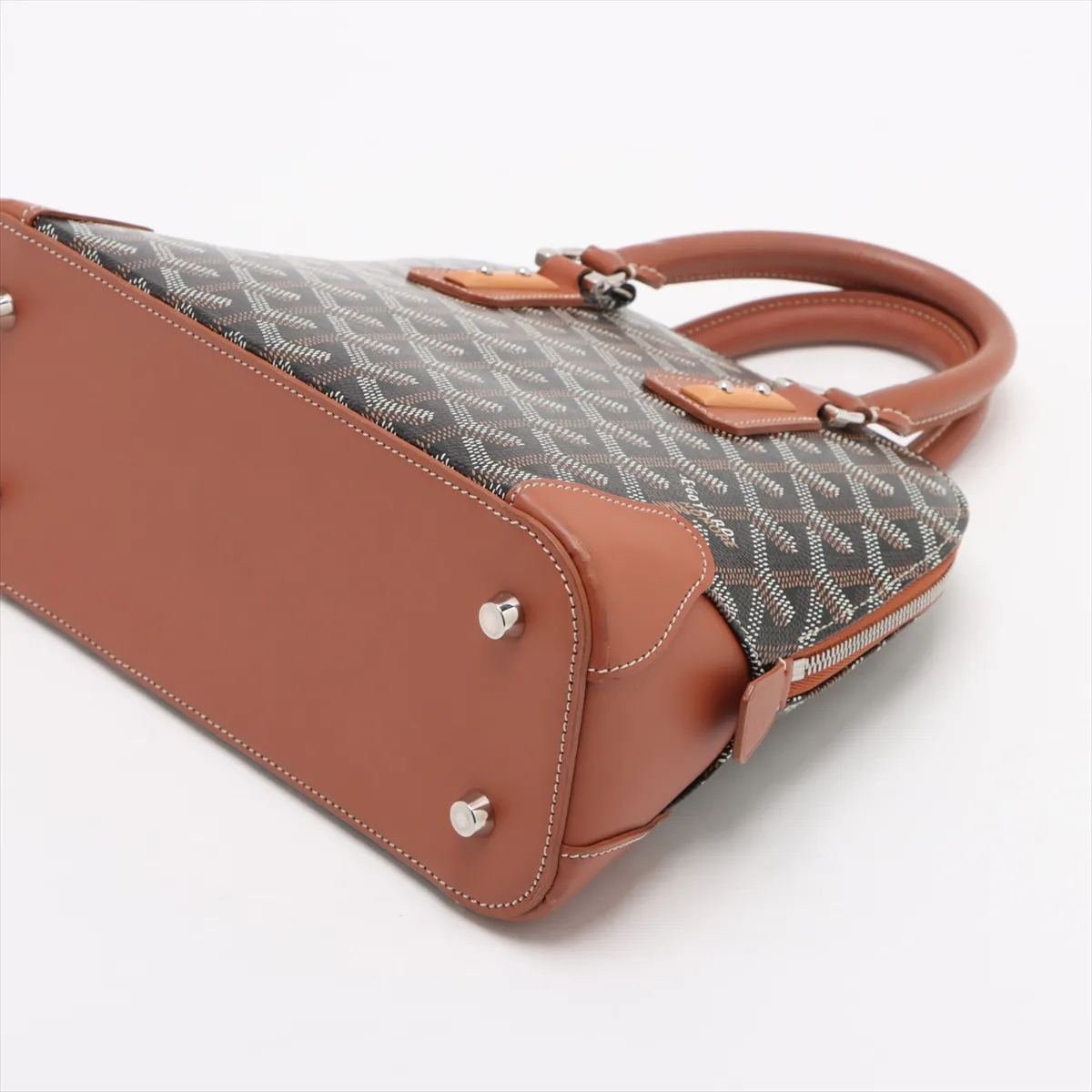 Vendome PVC x Leather 2WAY Handbag Brown — view 3