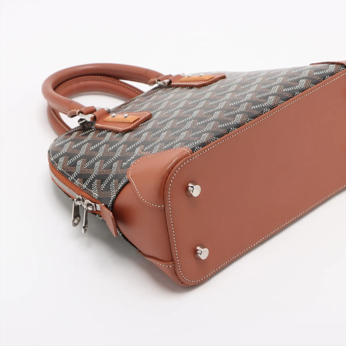 Vendome PVC x Leather 2WAY Handbag Brown — view 4