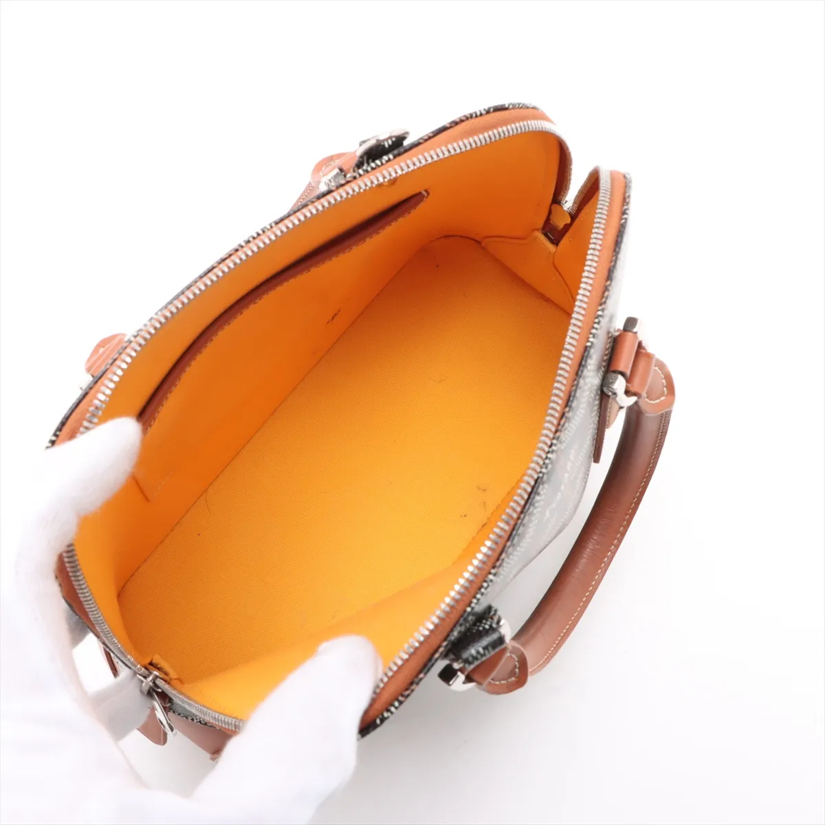 Vendome PVC x Leather 2WAY Handbag Brown — view 8