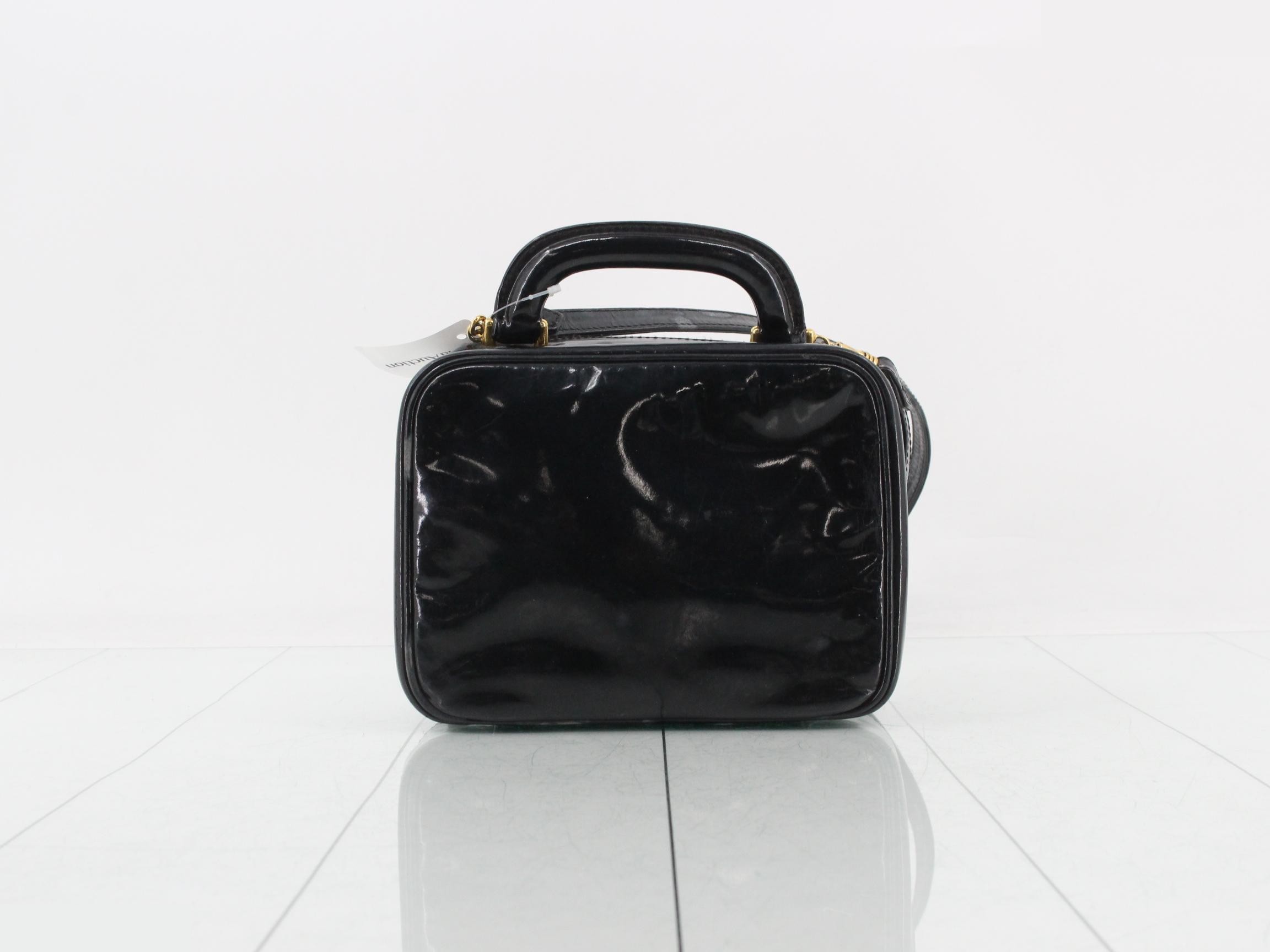Coco Mark Black Enamel 2-Way Shoulder Bag — view 2