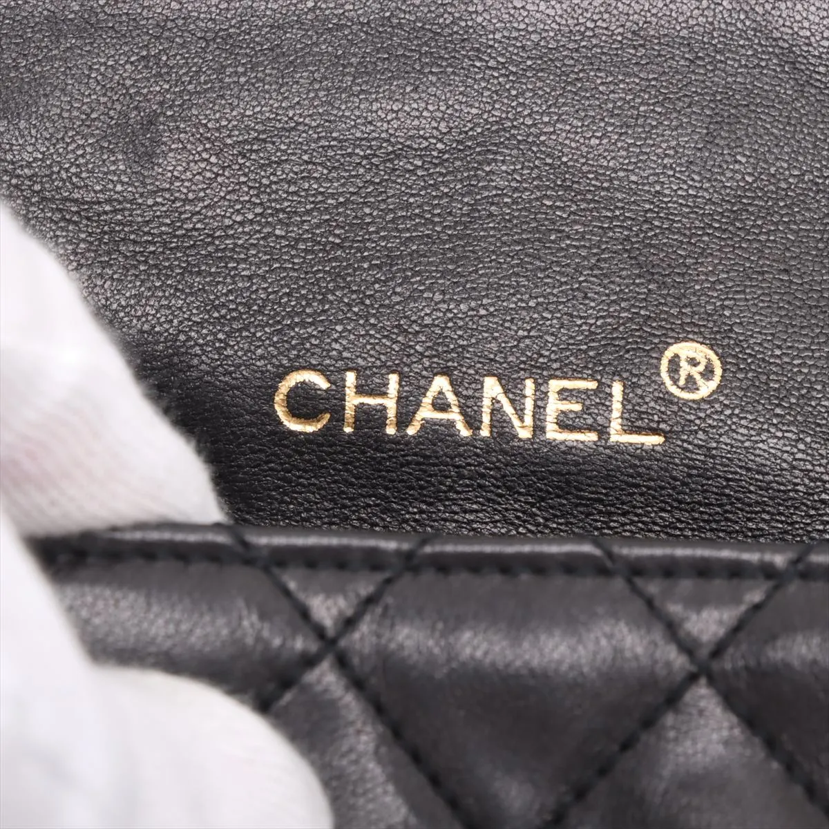 Matelasse Lambskin Single Flap Double Chain Bag Black Gold Hardware 0262153 Series 0 — view 11