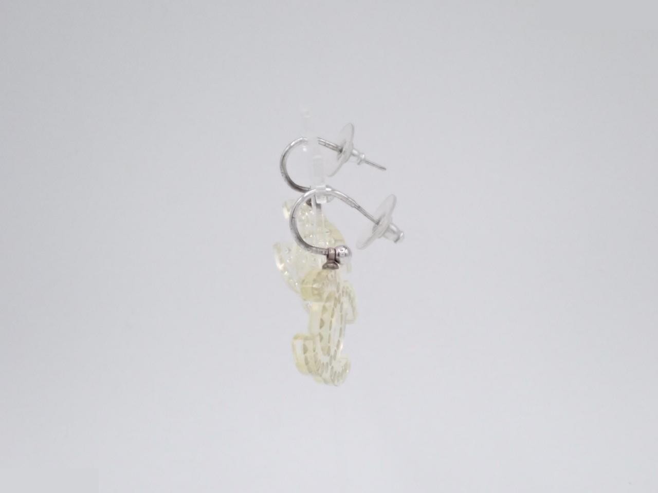 Coco Mark Rhinestone Swing Earrings (with box) — view 3