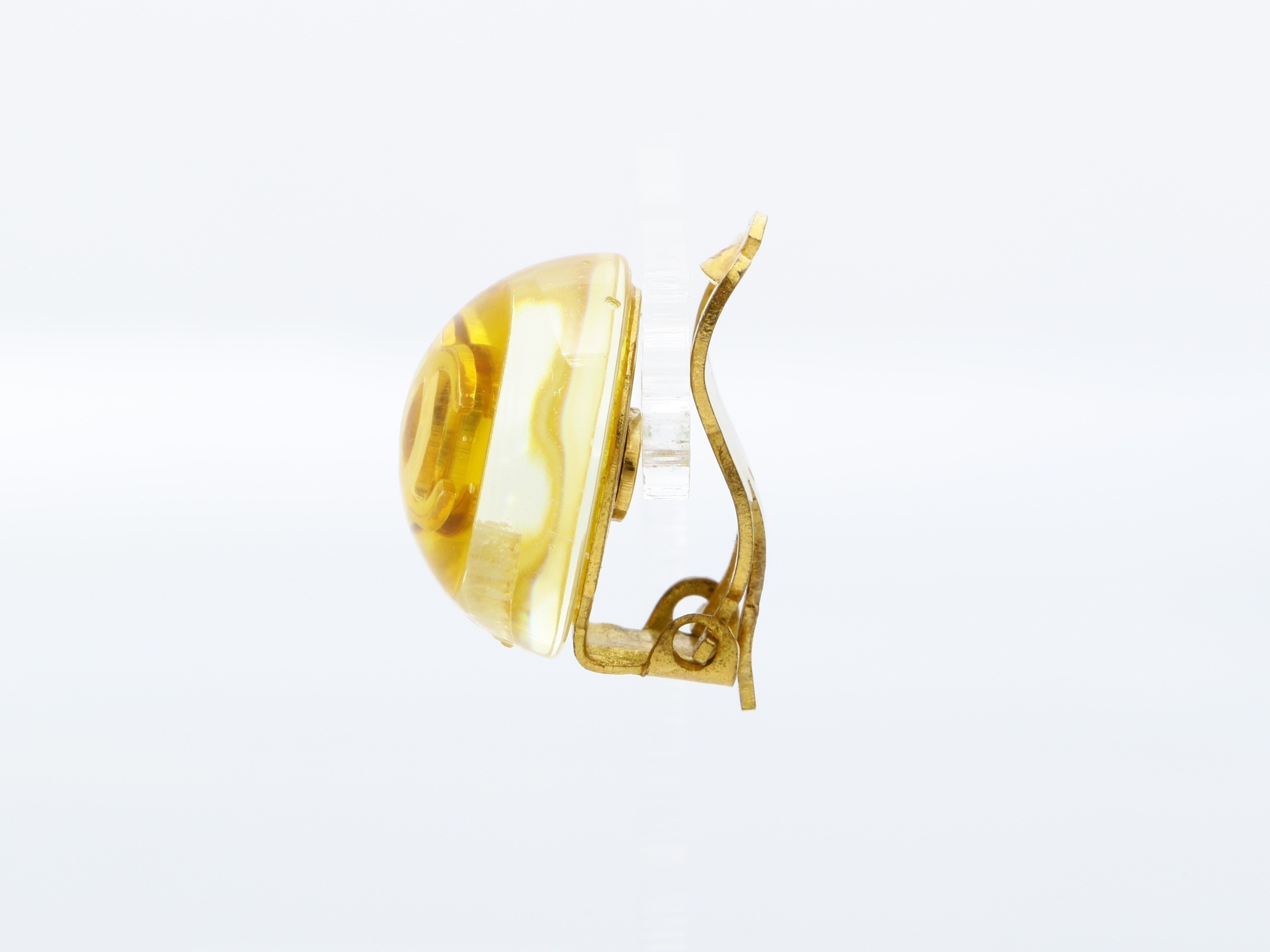 Coco gold earrings one side — view 3