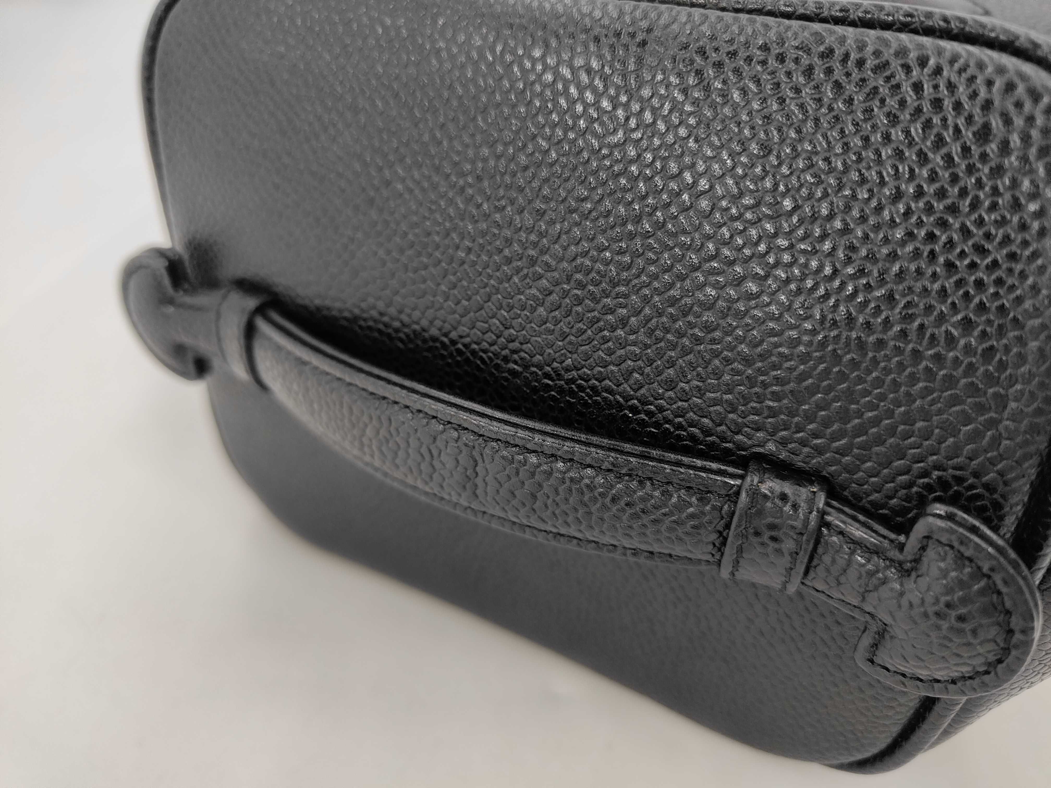 Coco Mark Caviar Leather Black Gold Hardware Vanity Bag — view 7