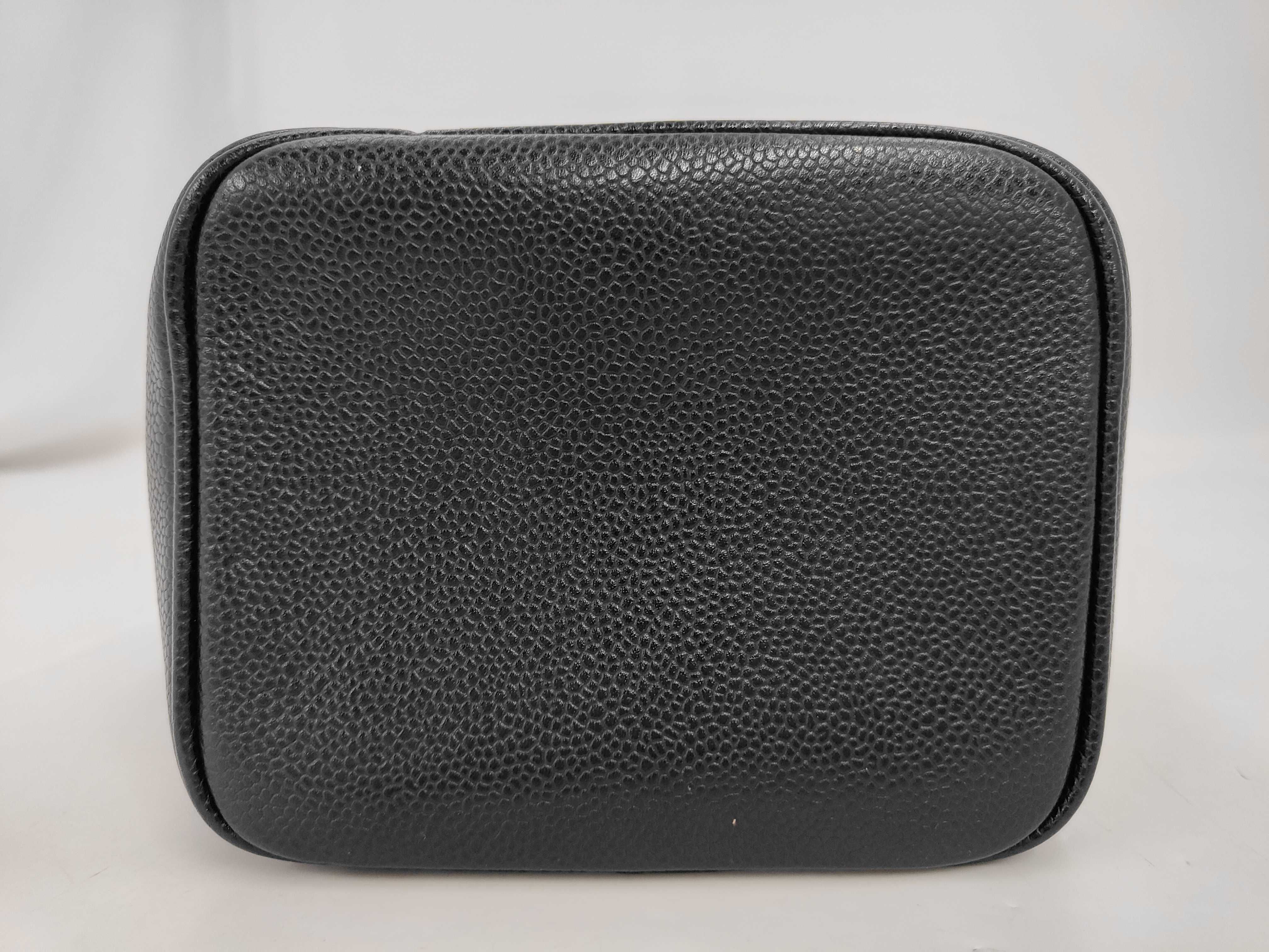 Coco Mark Caviar Leather Black Gold Hardware Vanity Bag — view 10