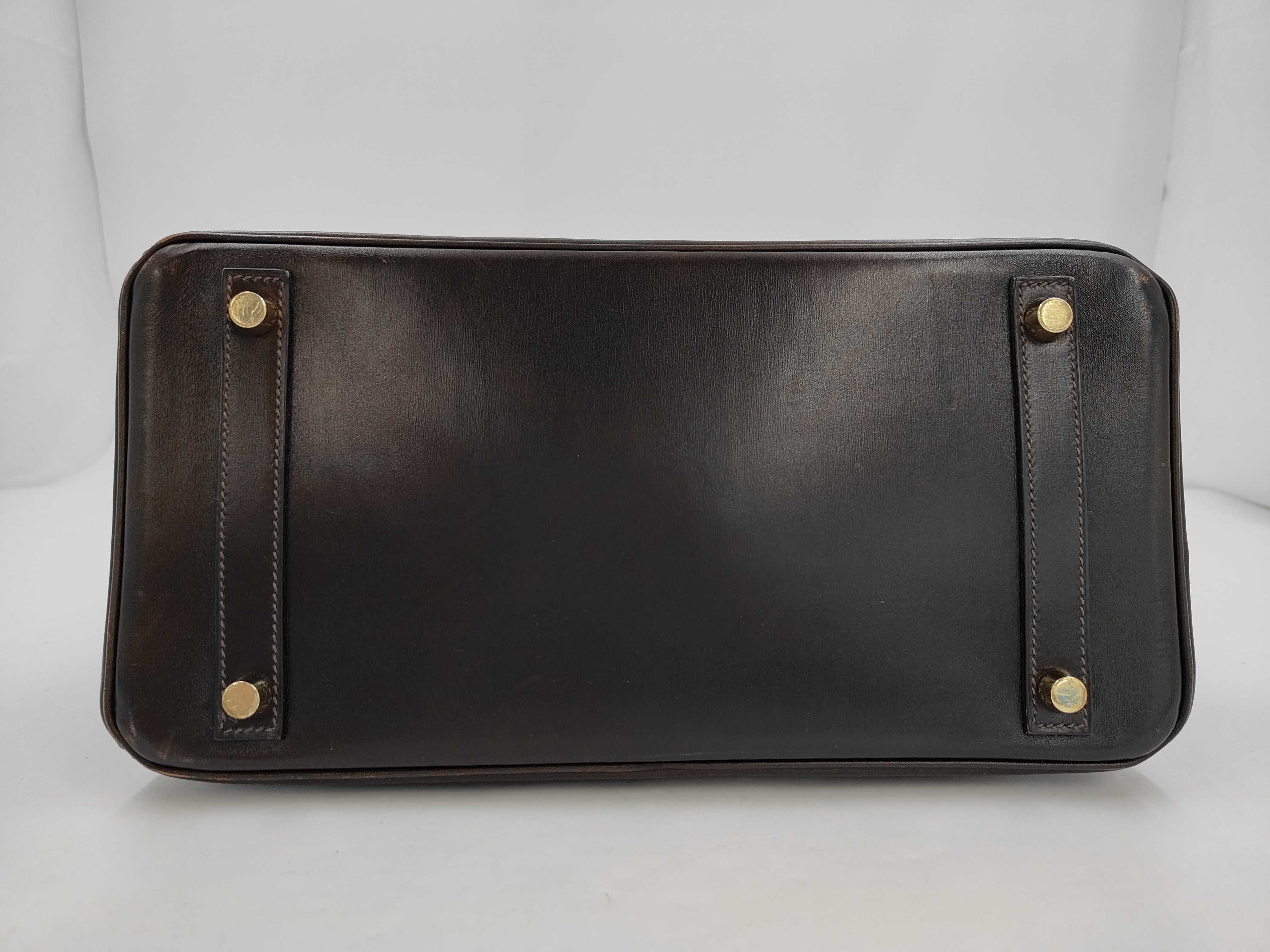 Birkin 30 Box Calf Brown Gold Hardware I Stamp Handbag — view 3