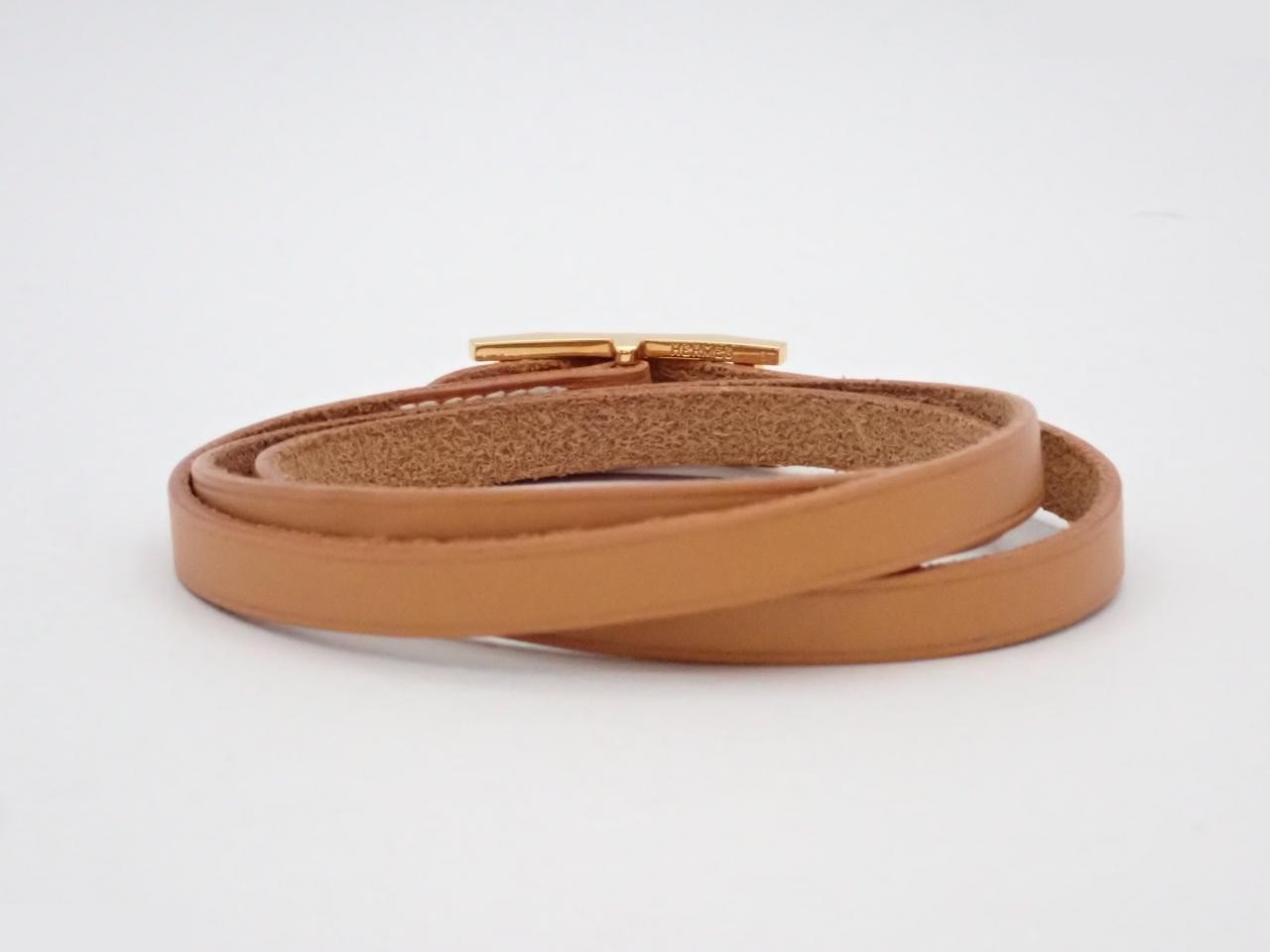 Leather bracelet, "Api 3," choker style, wrist circumference approximately 21cm — view 2