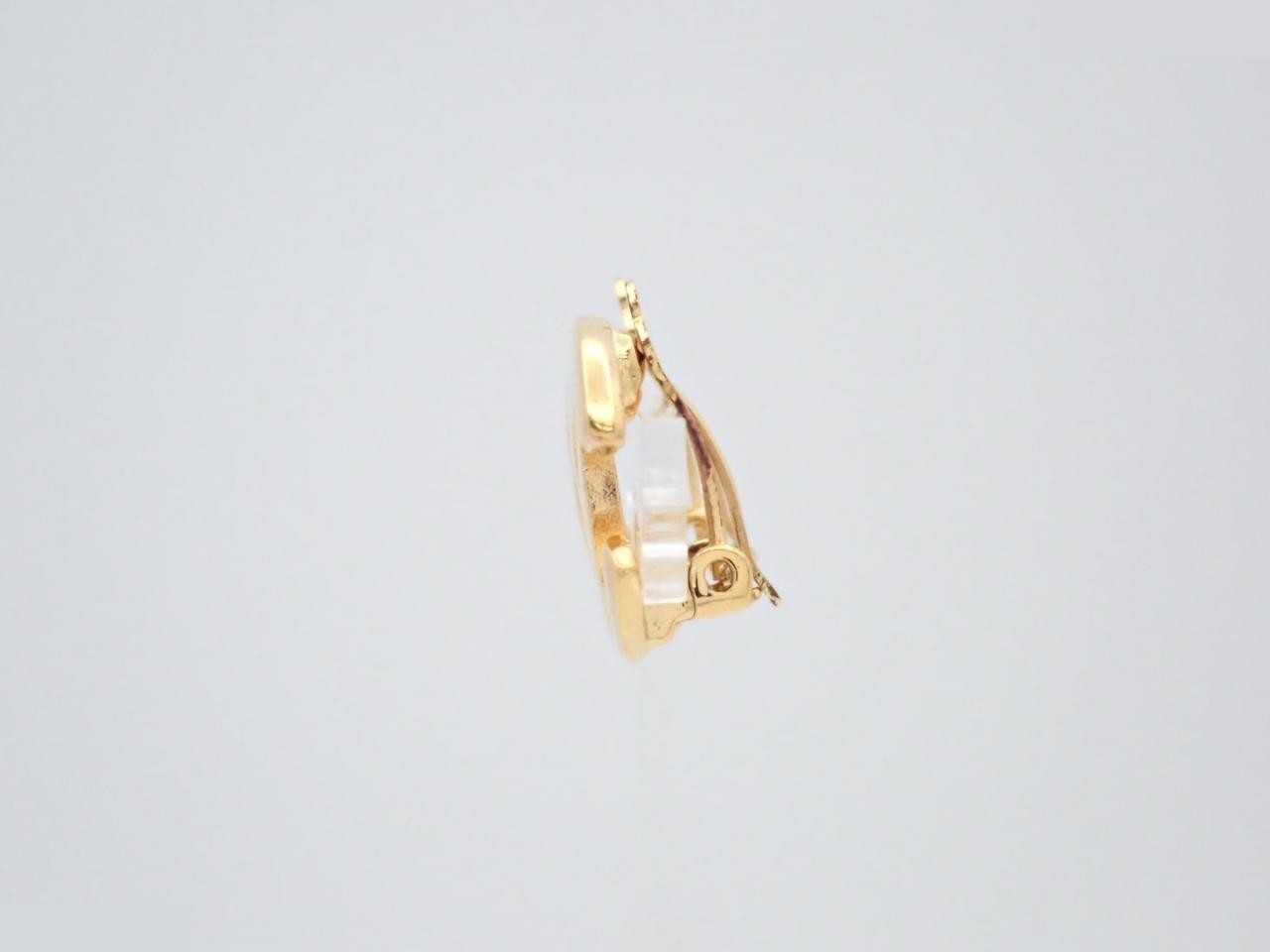Earrings, Model 02P, Coco Mark, Gold, 2.2cm wide — view 3