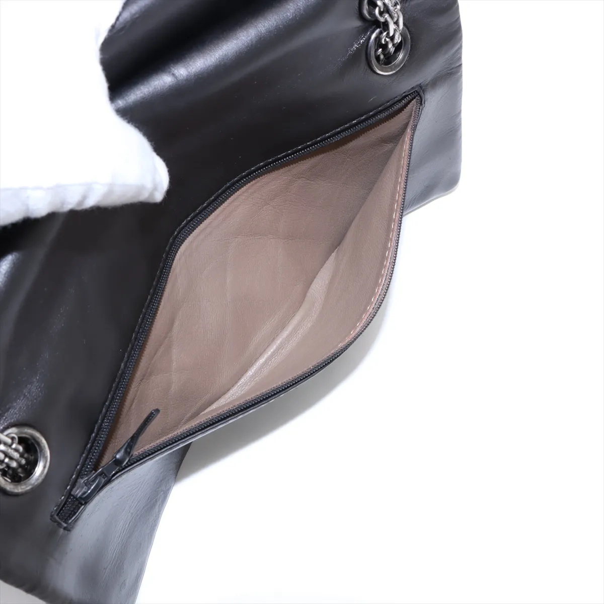 Matelasse 2.55 Patent leather double flap double chain bag black silver hardware 14966940 14th series — view 12