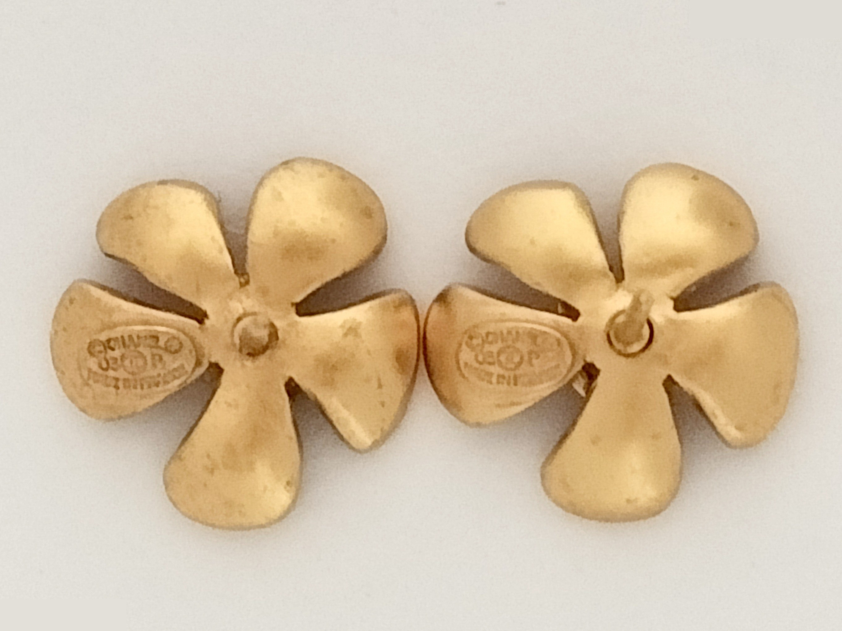 Coco Camellia Gold Earrings — view 3