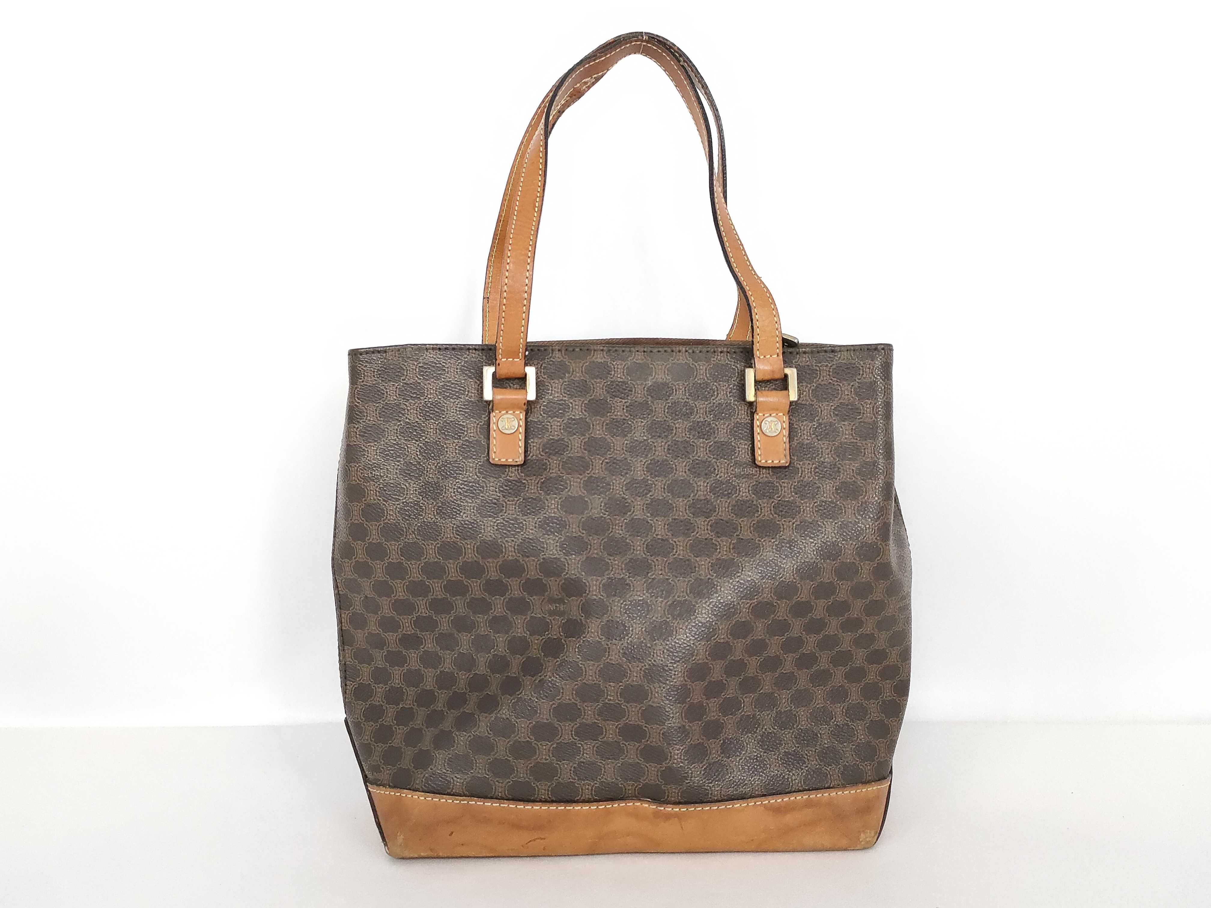 Macadam Coated Canvas Shoulder Tote Bag (Handbag)