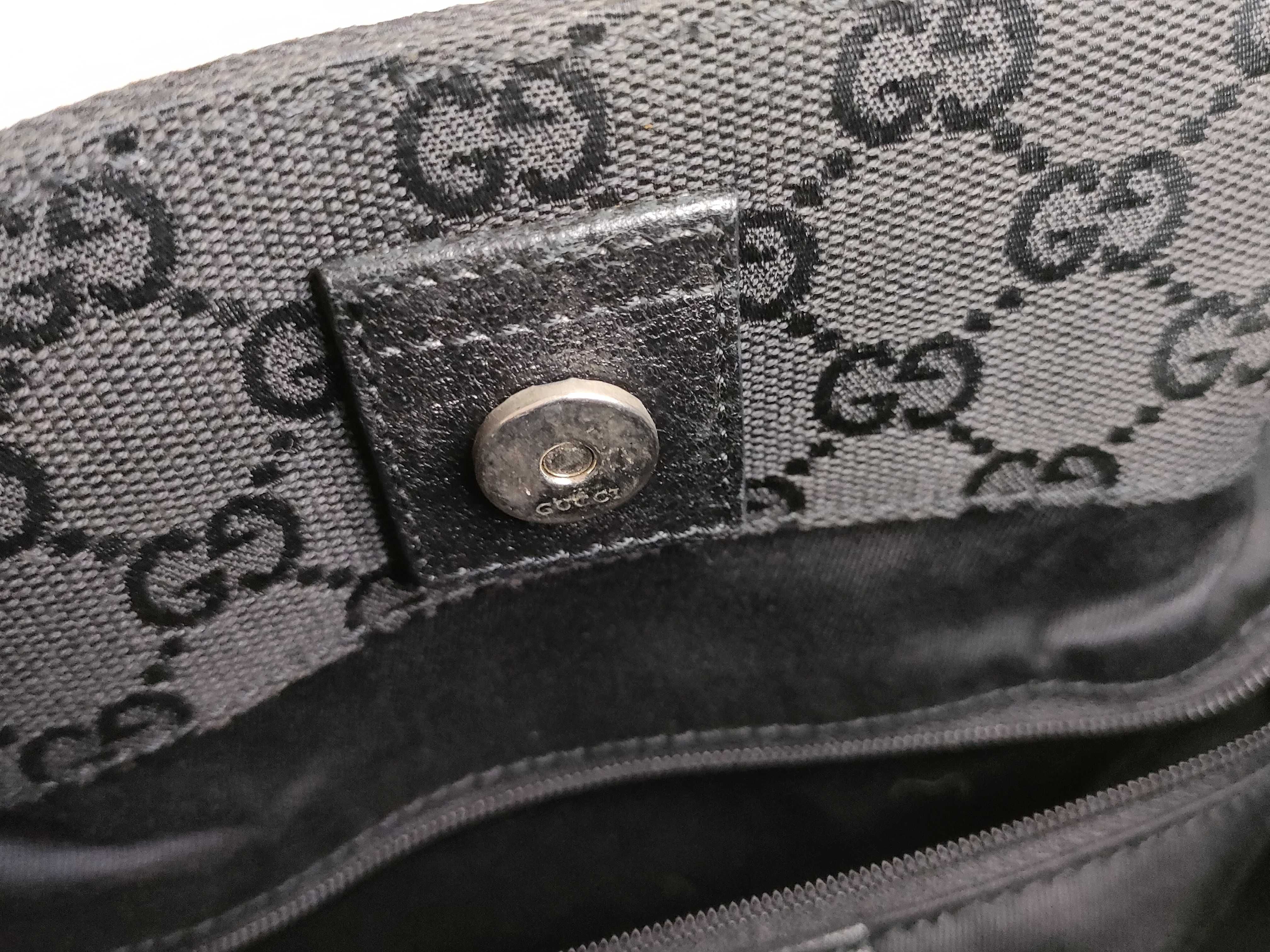 GG Canvas Tote Bag (Black) — view 12