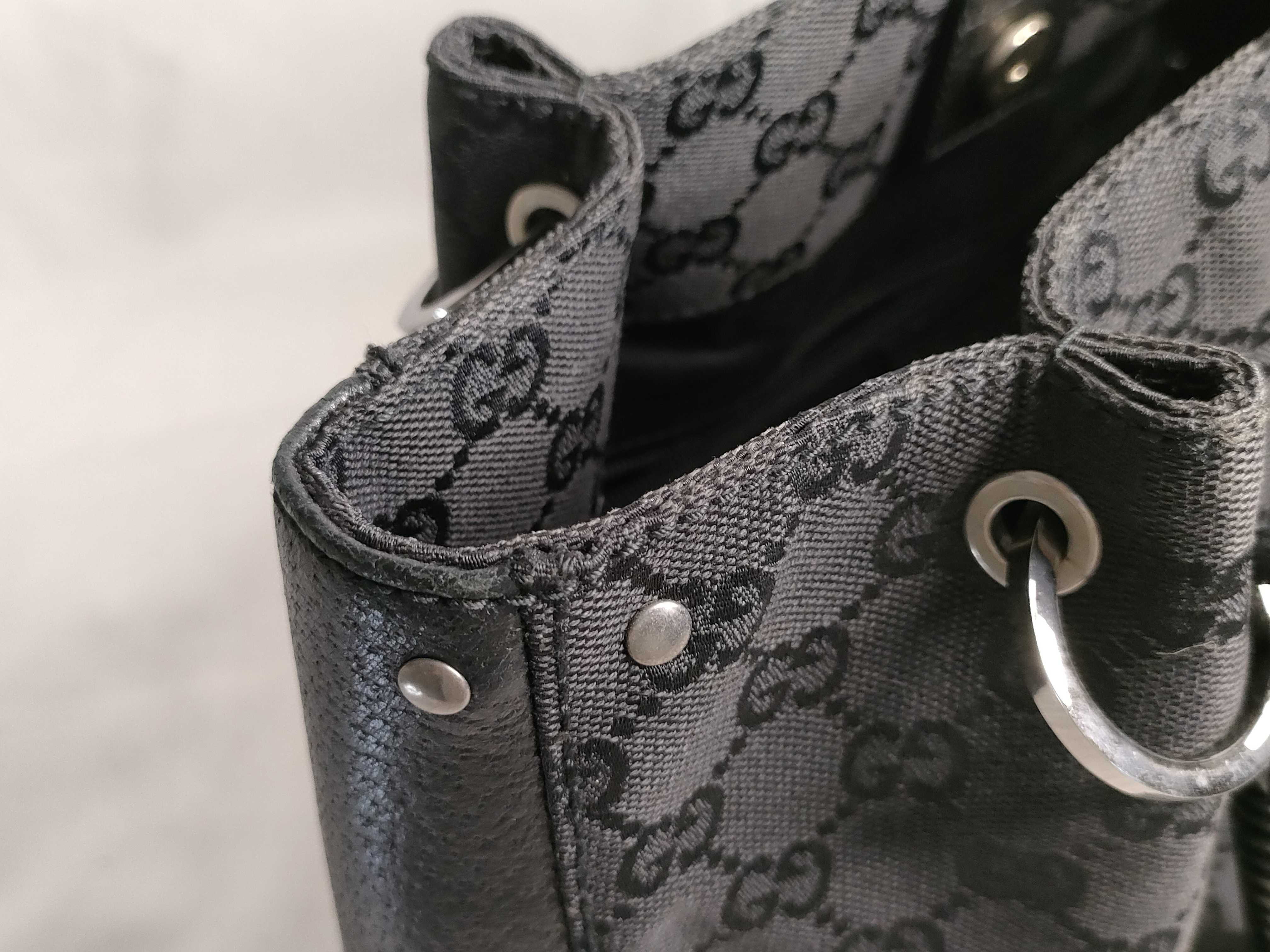 GG Canvas Tote Bag (Black) — view 13