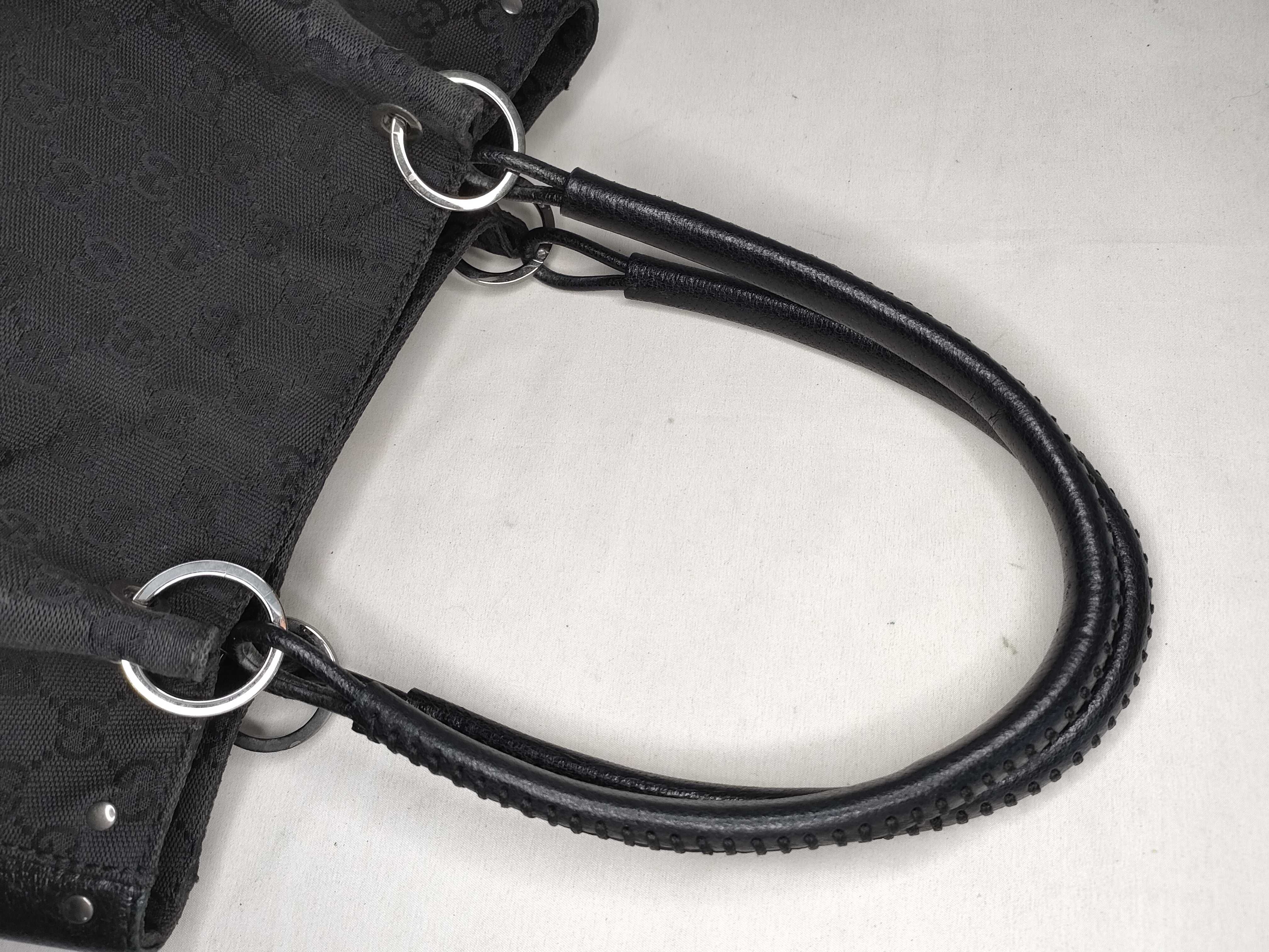 GG Canvas Tote Bag (Black) — view 3