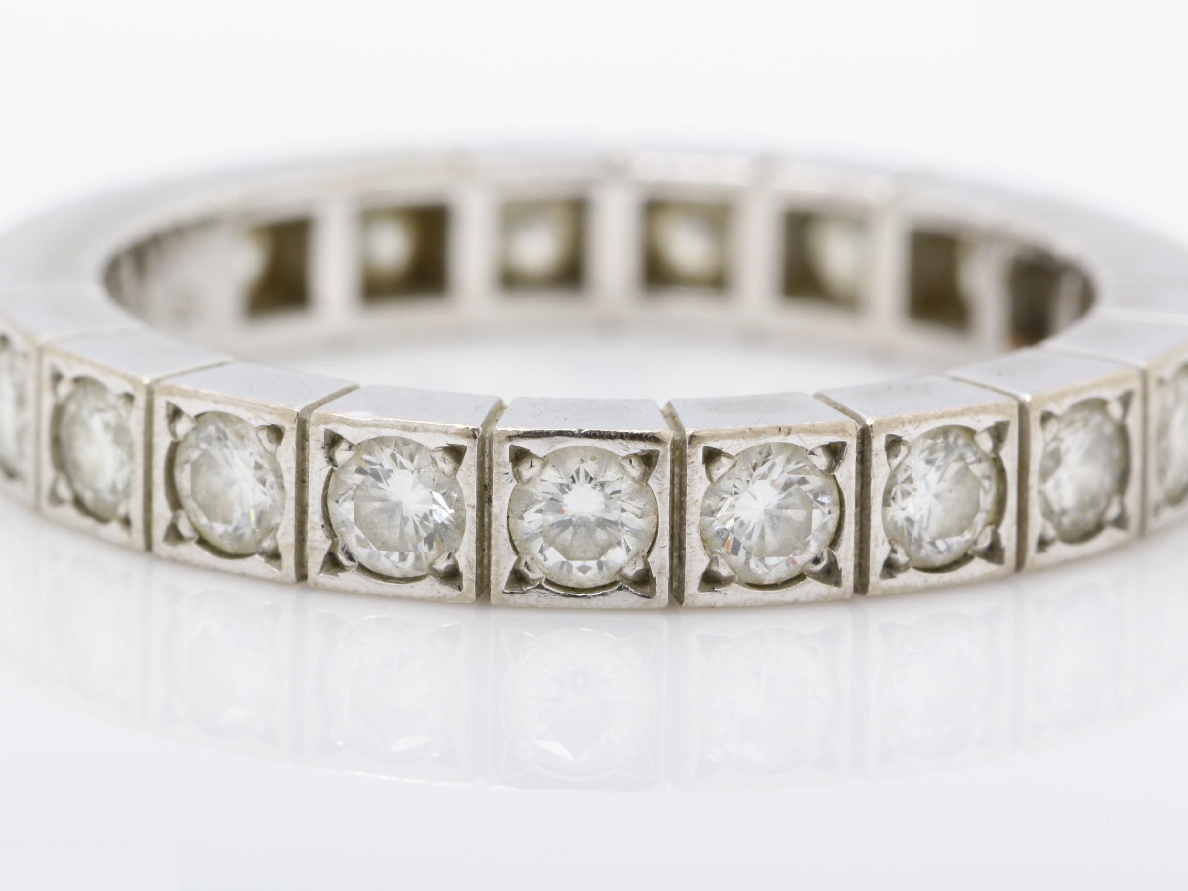 750WG Eternity Ring with 18 Diamonds, Stamped #49, Actual Size #11.5, 4.48g — view 2