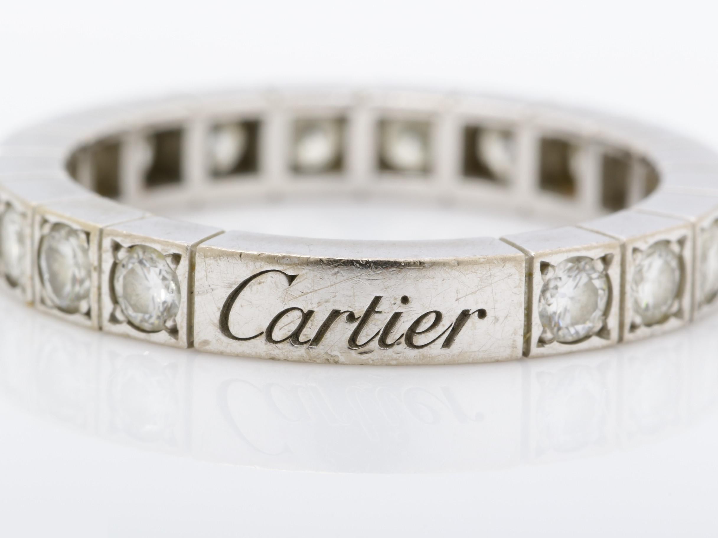 750WG Eternity Ring with 18 Diamonds, Stamped #49, Actual Size #11.5, 4.48g — view 3
